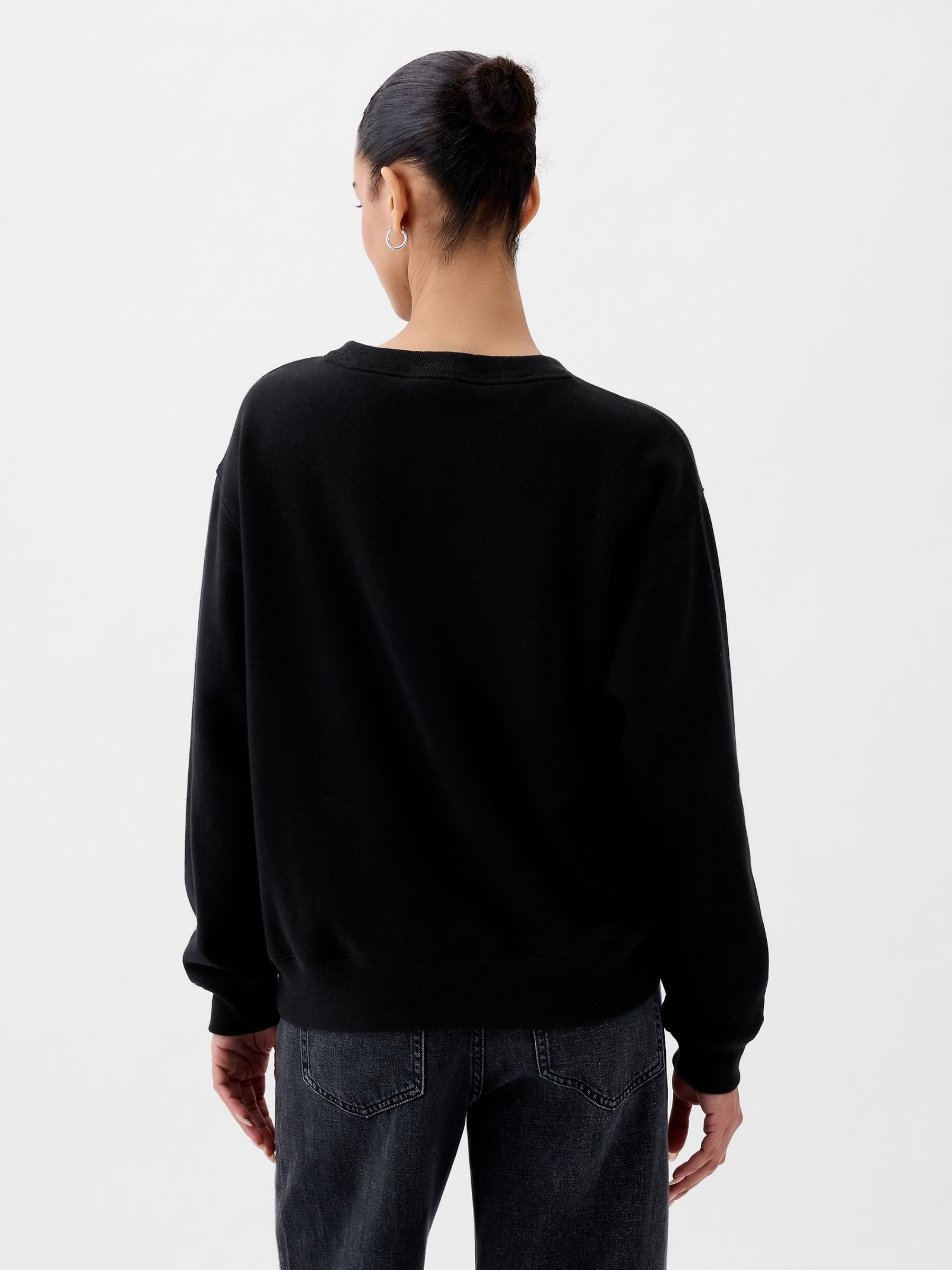 Black Logo Crew Neck Long Sleeve Sweatshirt - Image 2 of 3