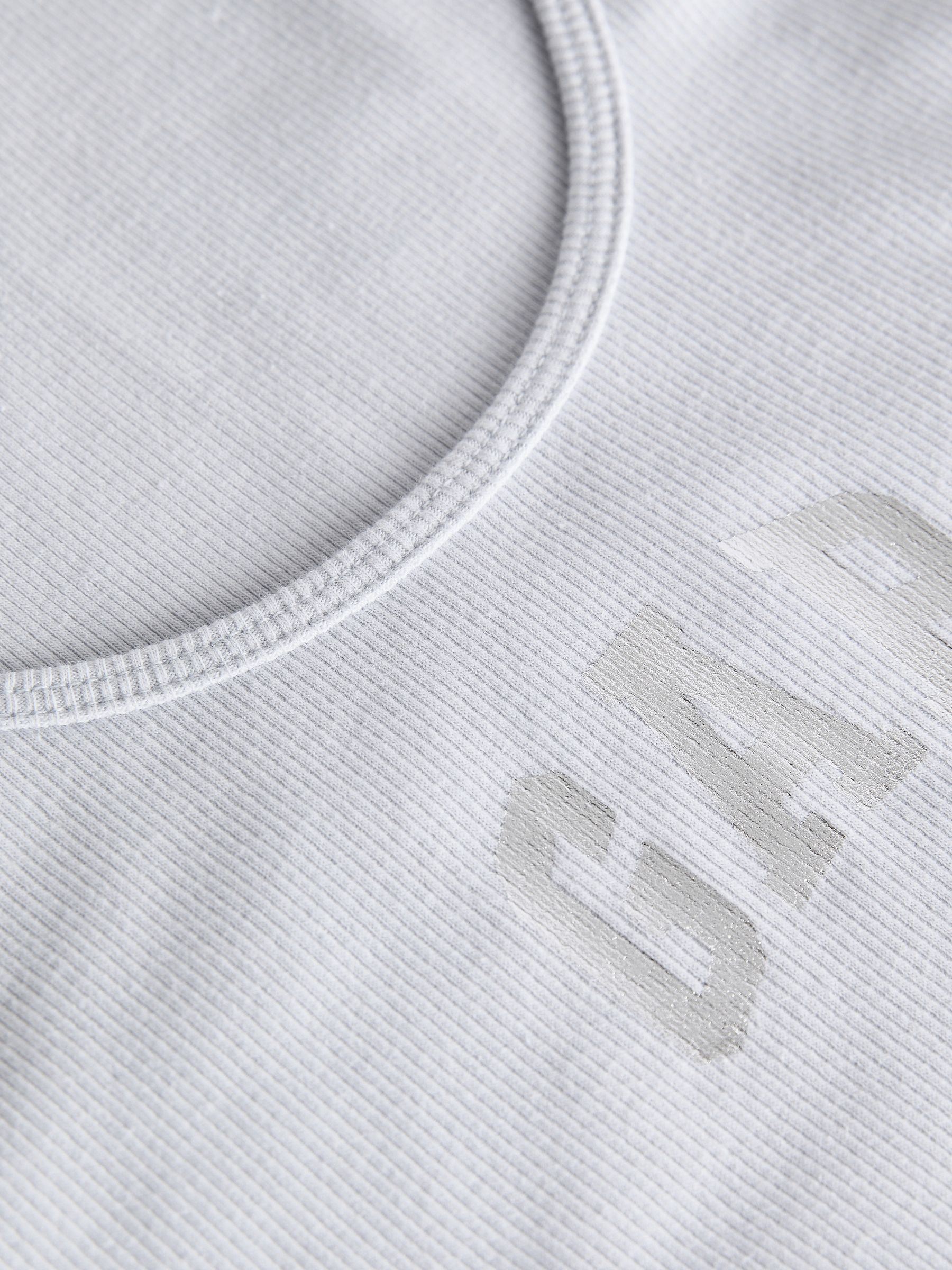 Grey Logo Ribbed Scoop Neck Tank Top - Image 3 of 3