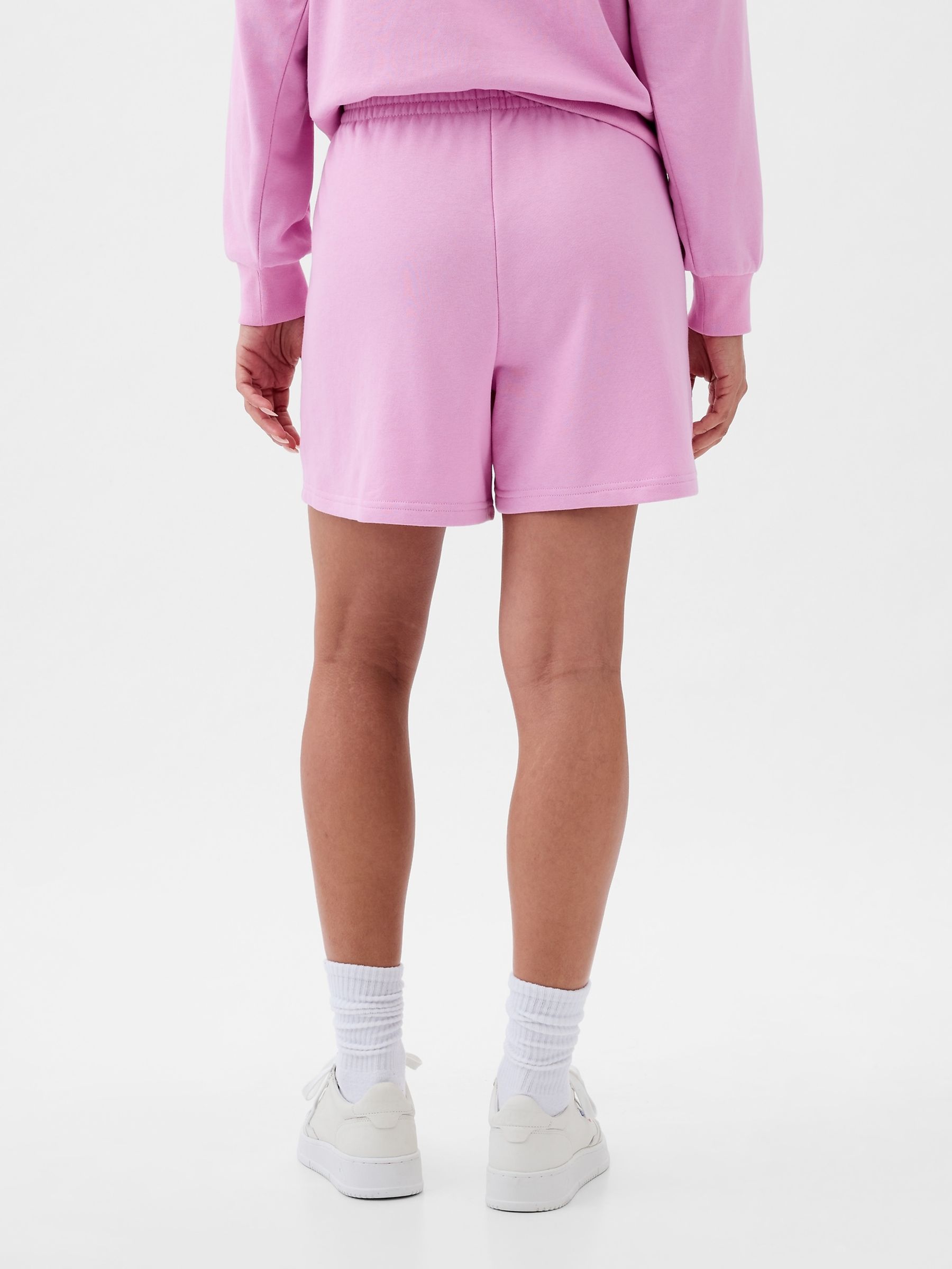 Pink Pull On Logo Jogger Shorts - Image 2 of 3