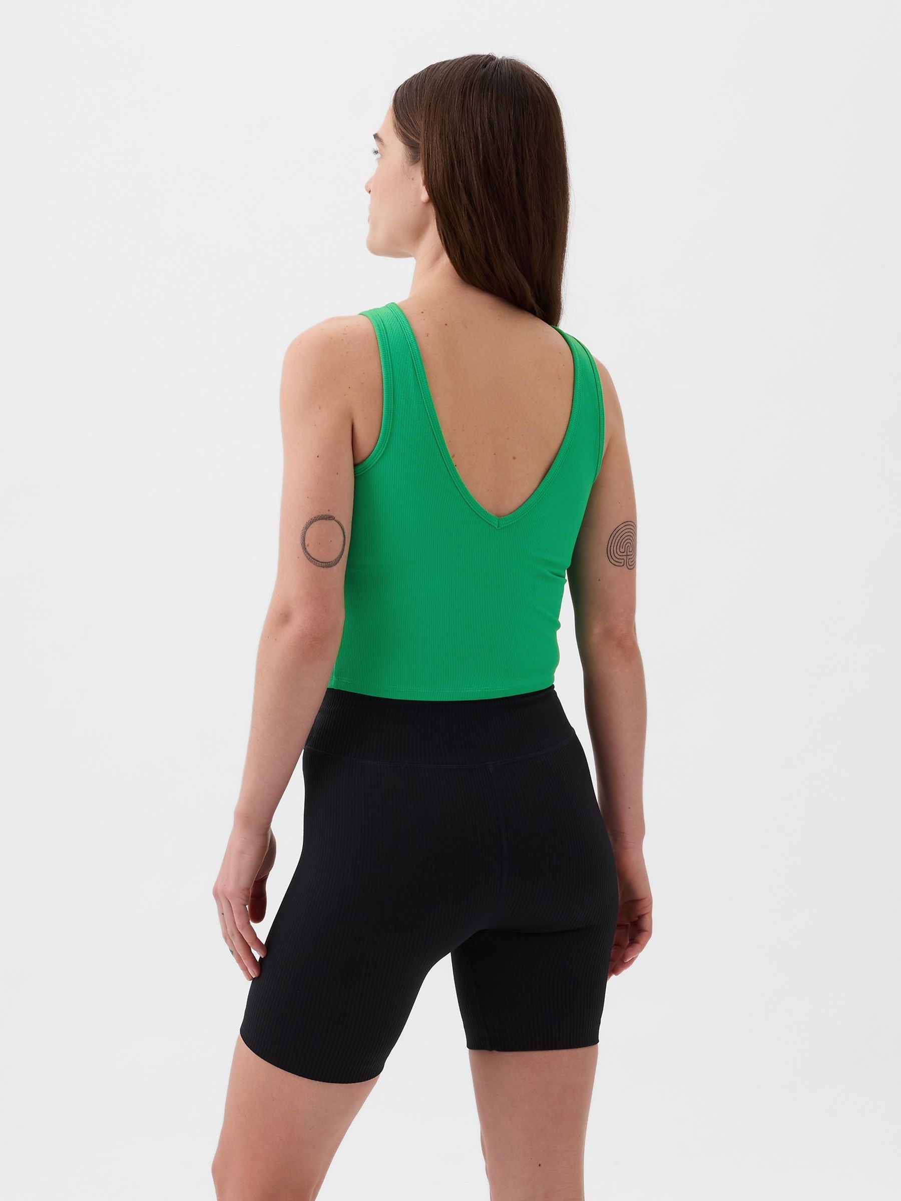 Green Studio Ribbed V Neck Brami - Image 2 of 4