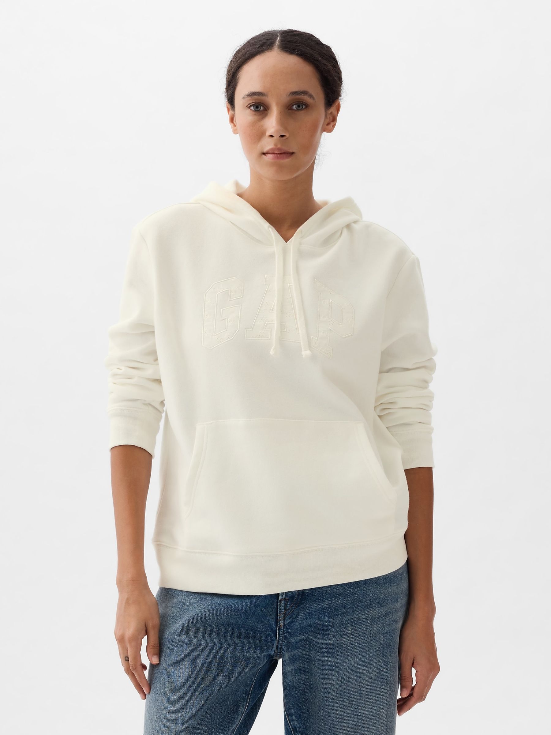 White Logo Hoodie - Image 1 of 1