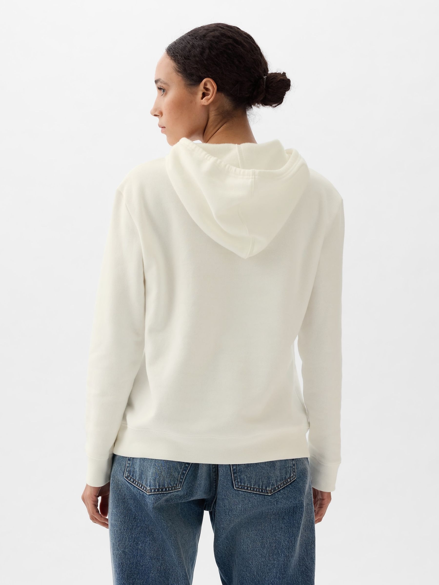 White Logo Hoodie - Image 2 of 2