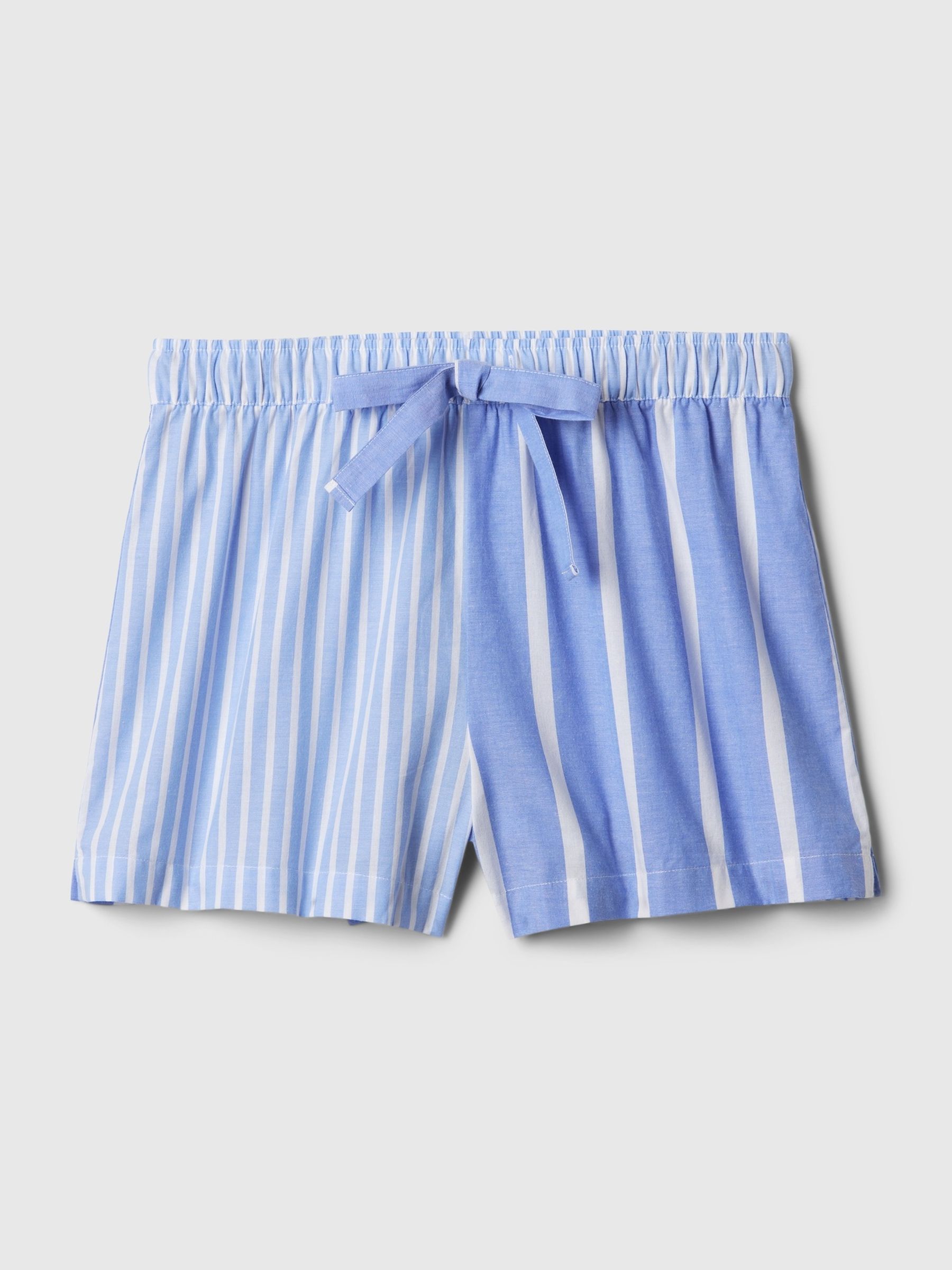 Blue Stripe Poplin Pyjama Shorts - Image 3 of 3