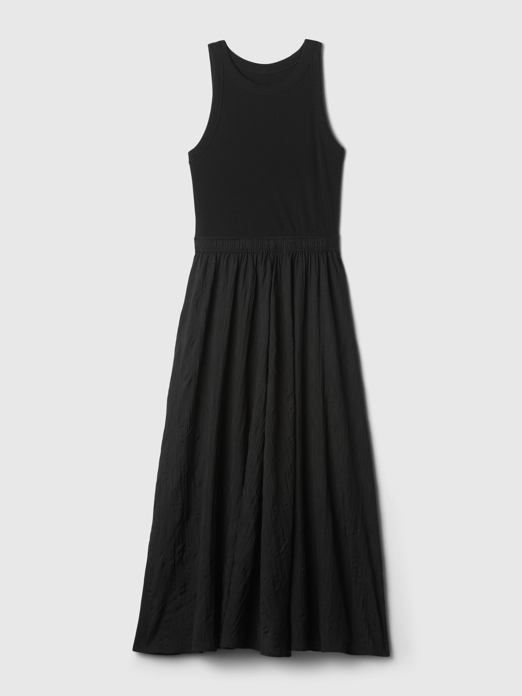 Black Cotton Sleeveless Midi Dress - Image 5 of 5
