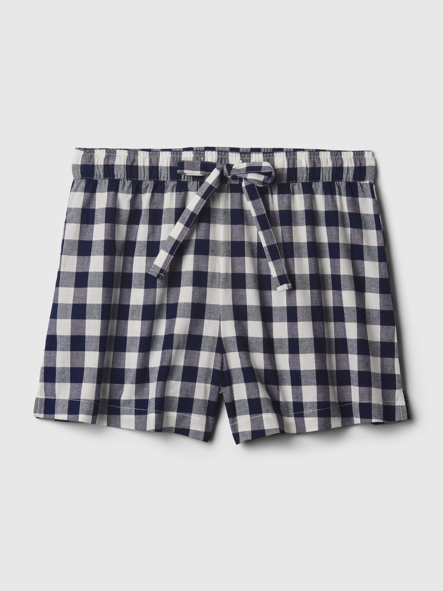 Black & White Gingham Poplin Pyjama Shorts - Image 3 of 3