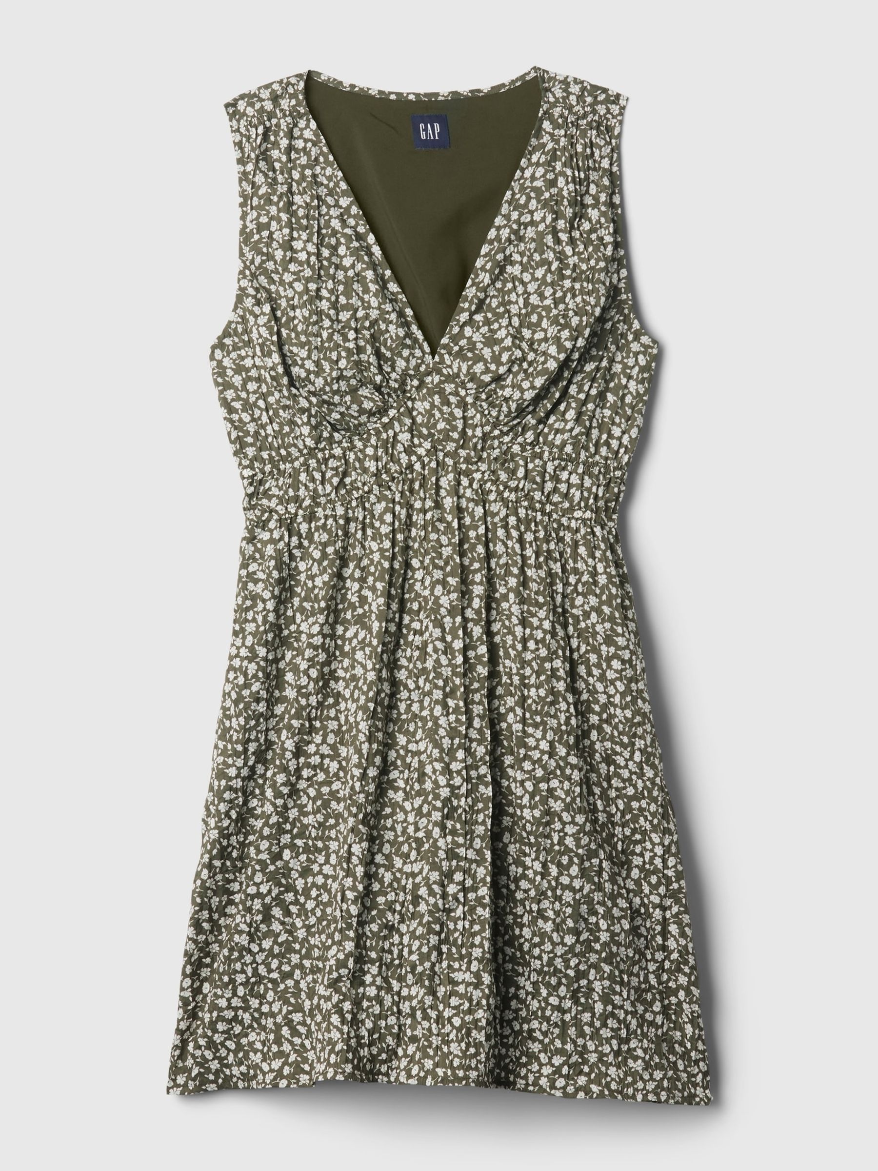 Green Crinkle Mini Dress - Image 6 of 6