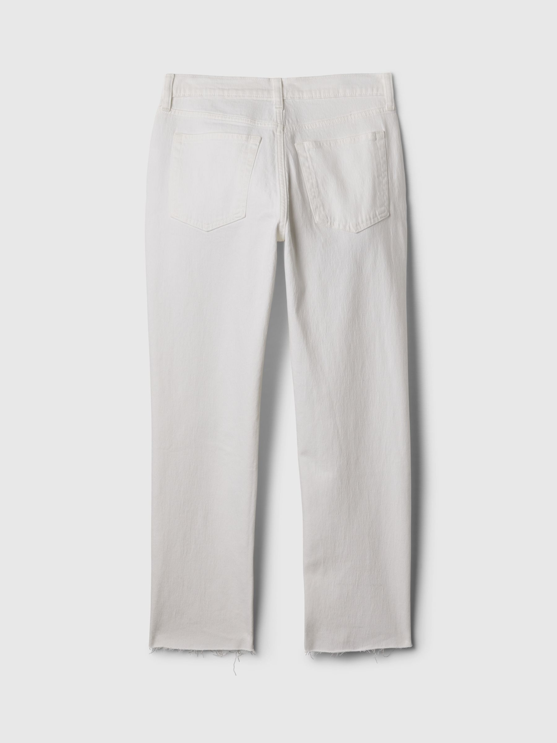 White High Waisted Cheeky Straight Leg Ripped Jeans - Image 7 of 8
