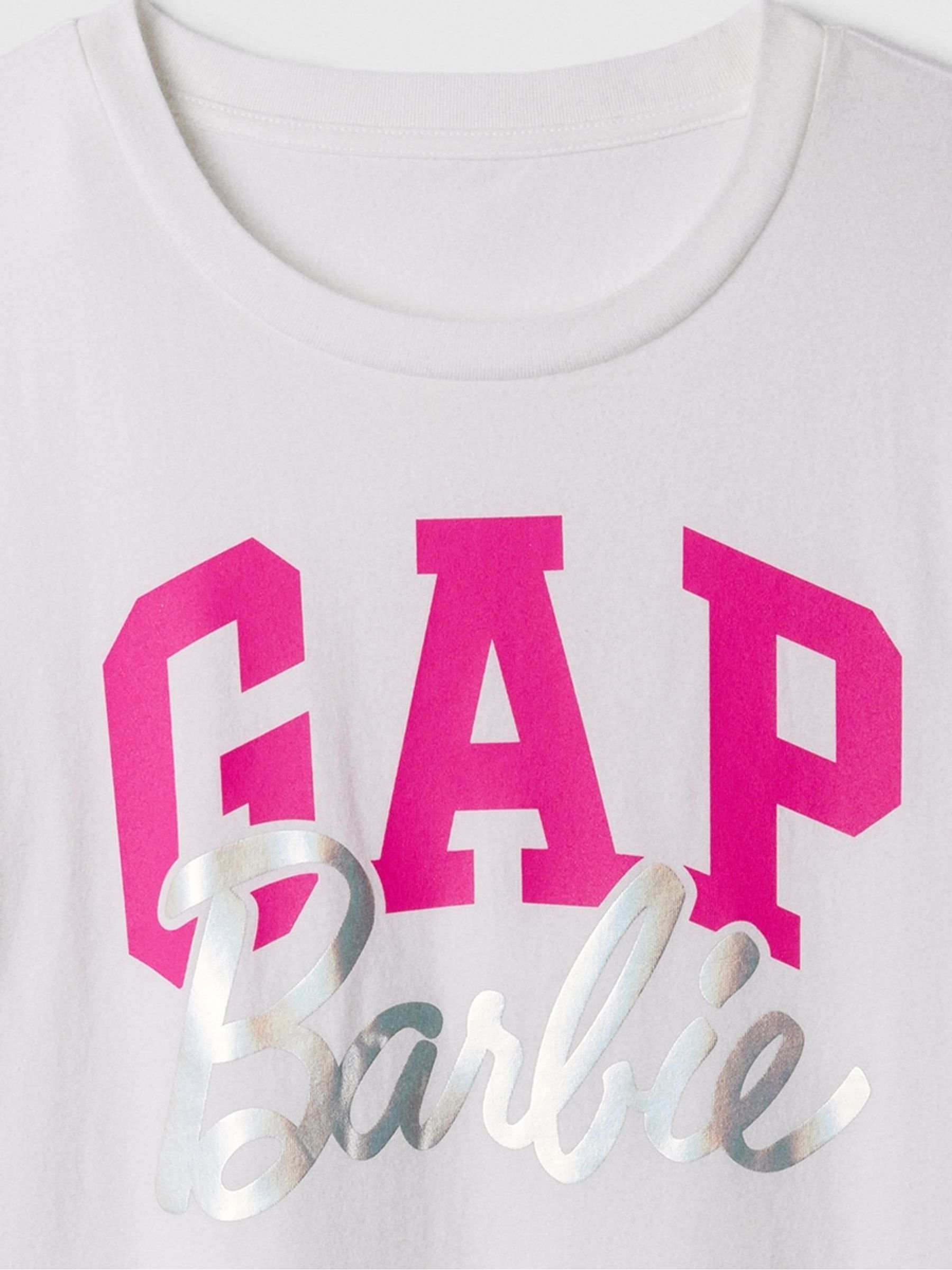 White Relaxed Barbie Logo Short Sleeve T-Shirt - Image 4 of 4