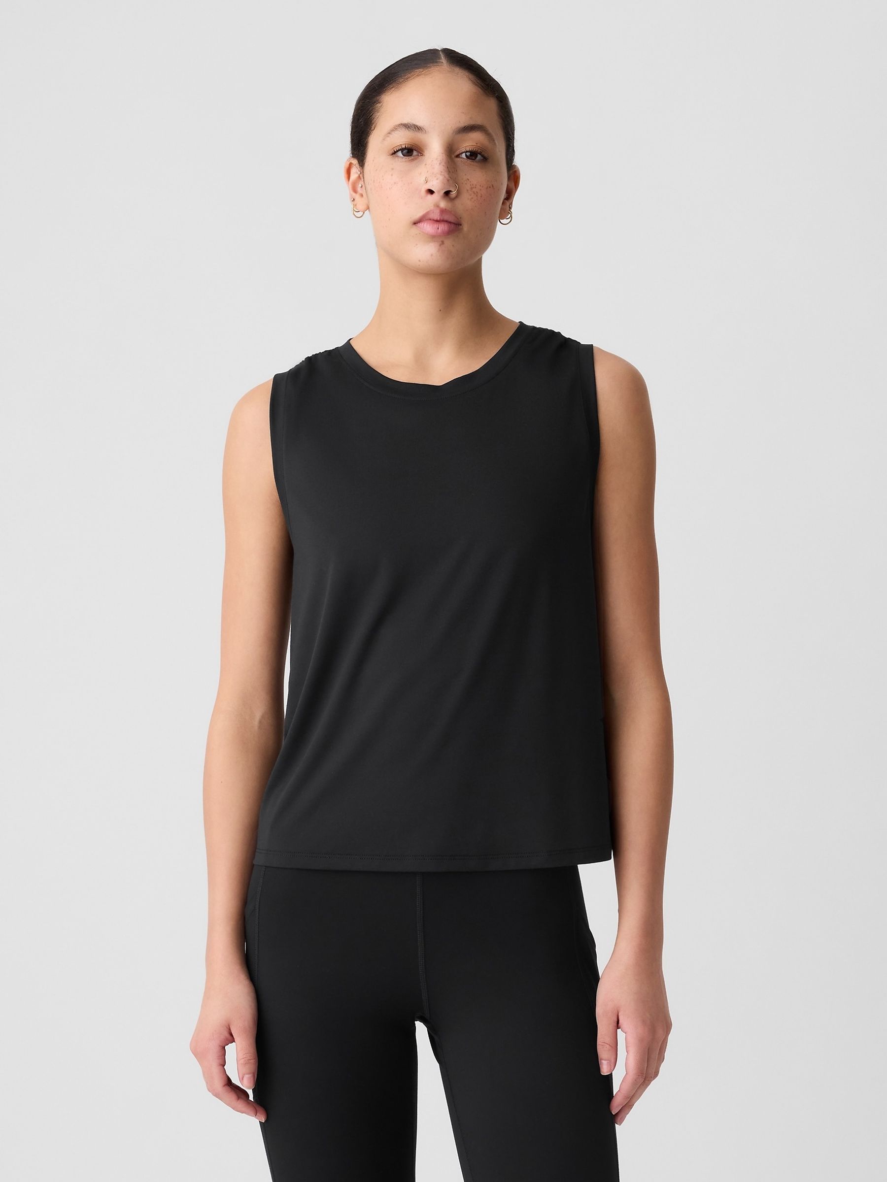 Black Fit Jersey Tank Top - Image 1 of 2