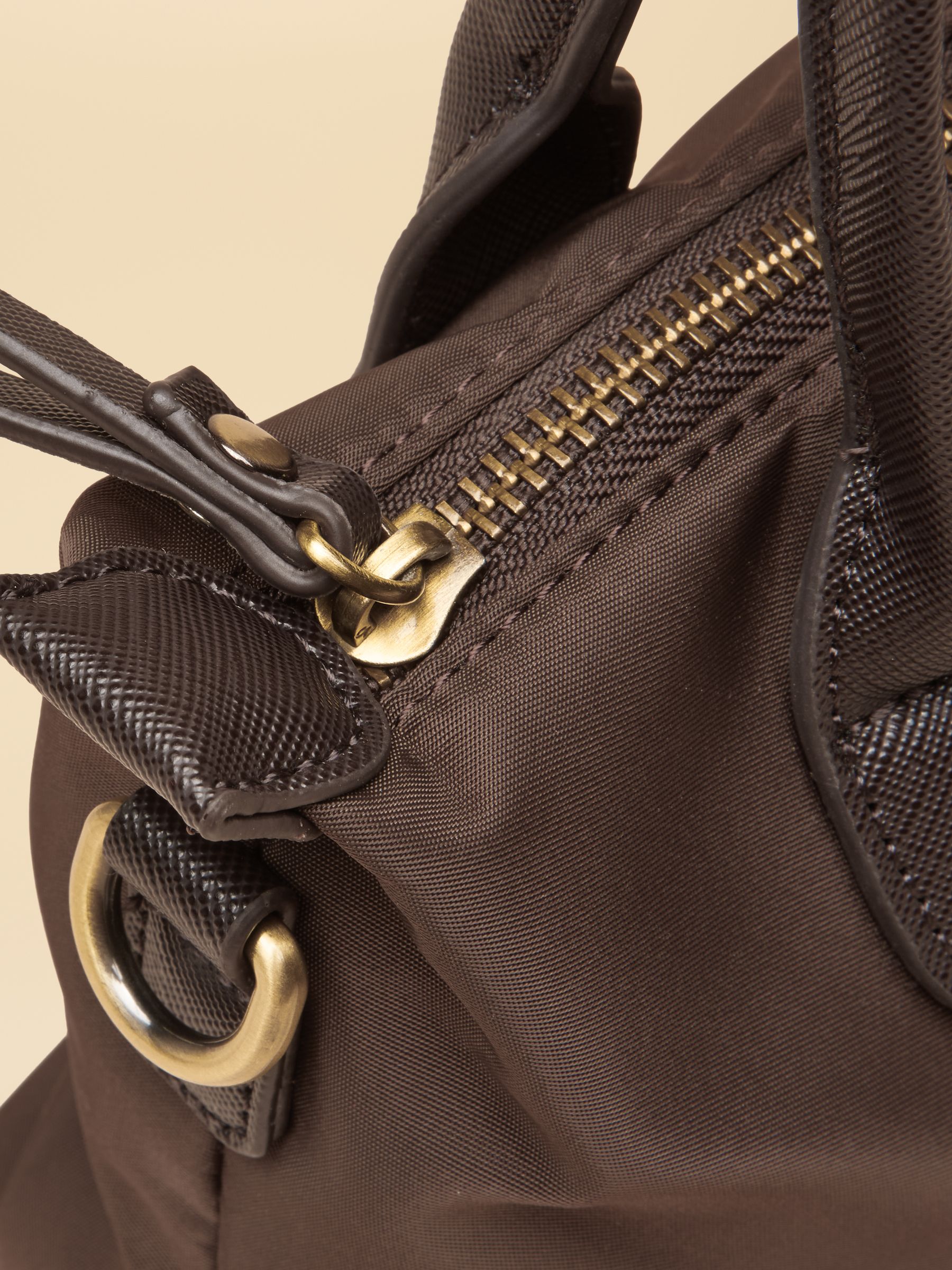 Mini Chocolate Brown Crossbody Handbag - Image 8 of 9