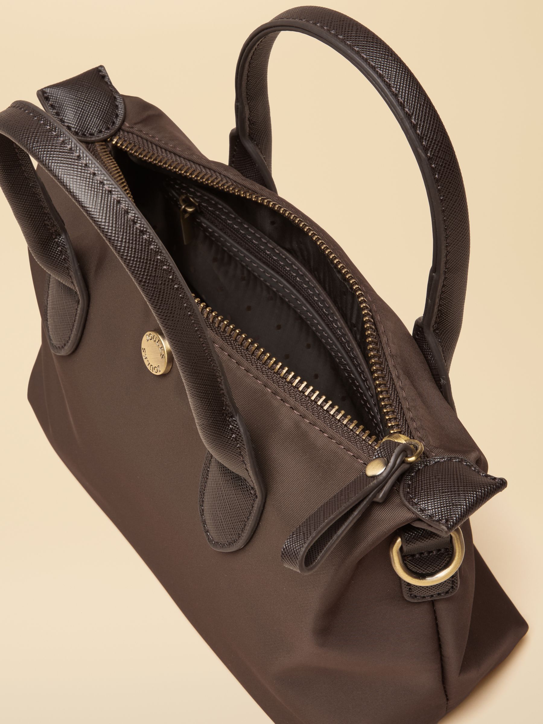 Mini Chocolate Brown Crossbody Handbag - Image 9 of 9