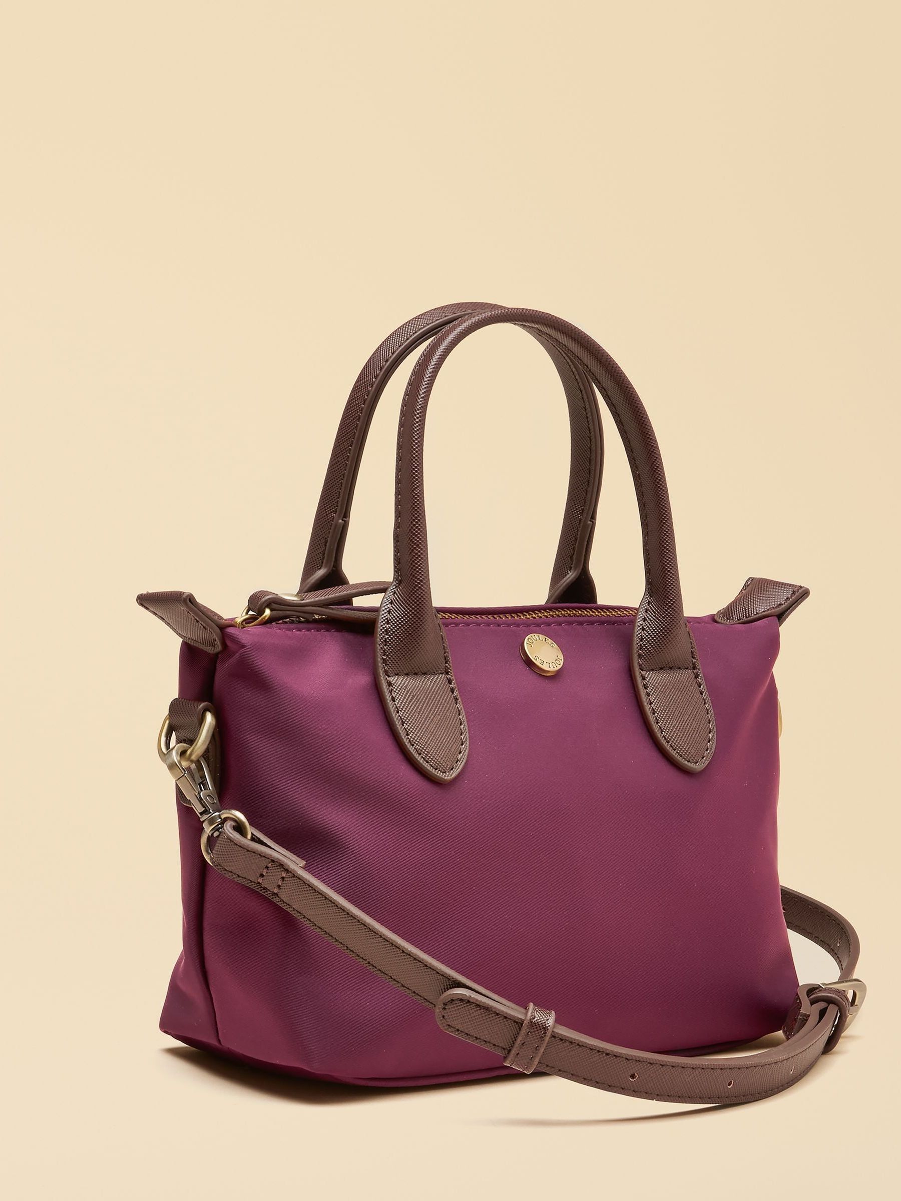 Mini Berry Red Crossbody Handbag - Image 6 of 7