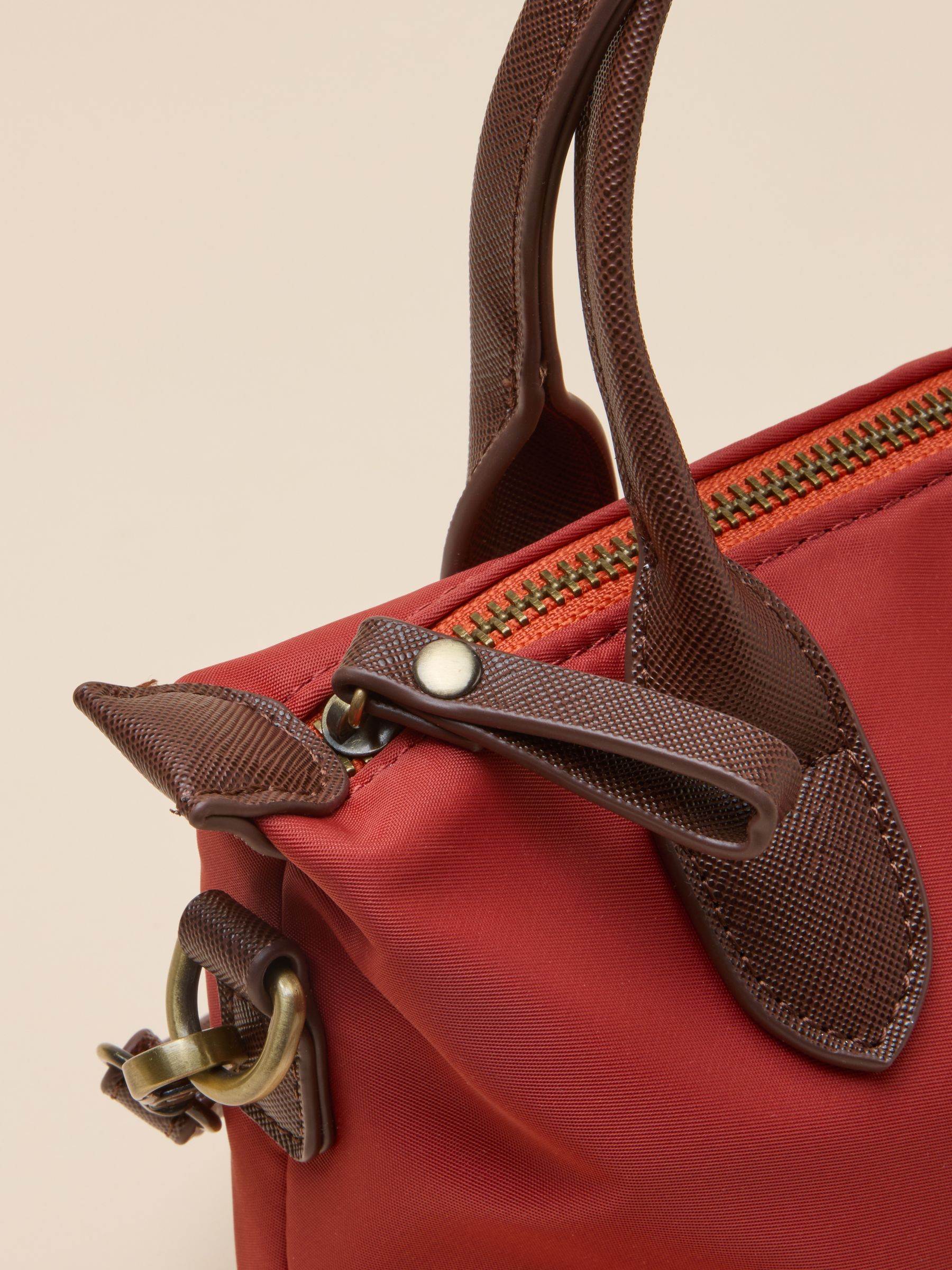 Mini Rust Orange Crossbody Handbag - Image 10 of 10