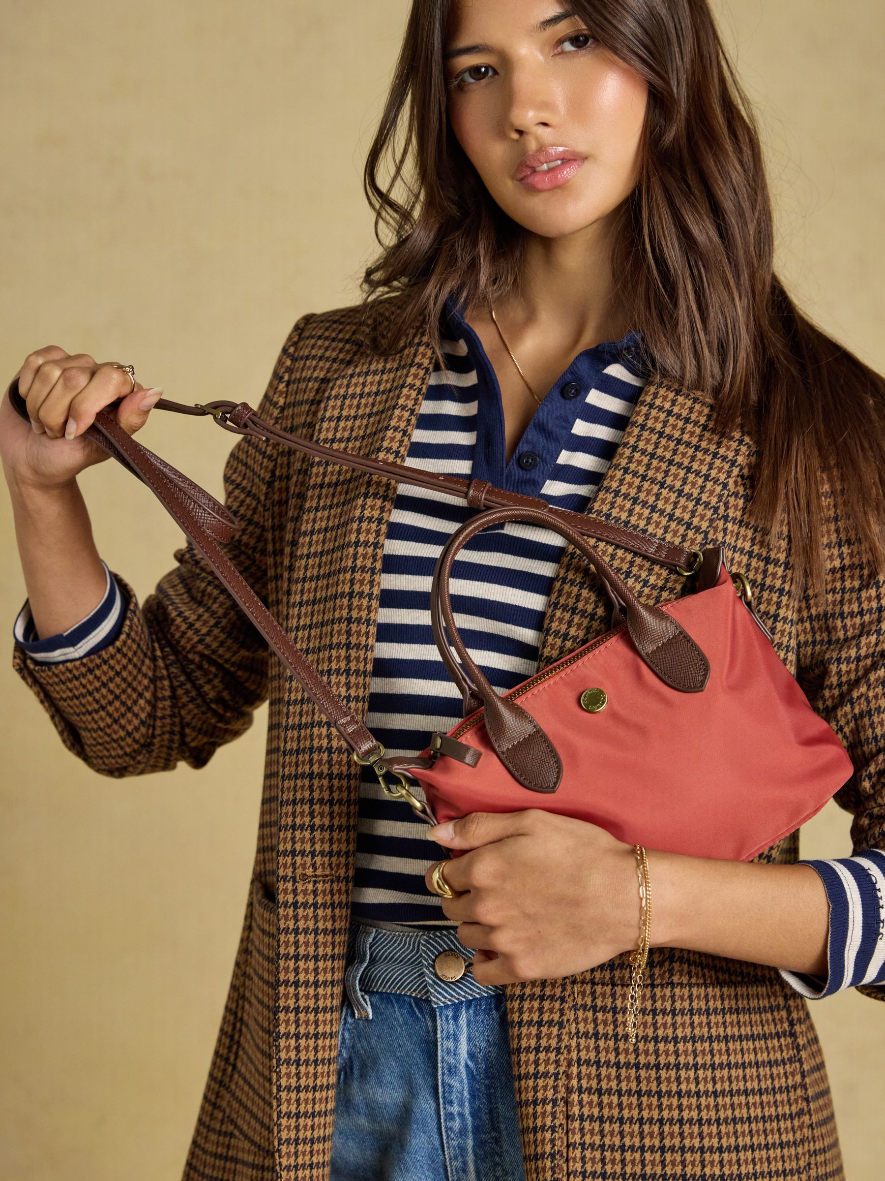 Mini Rust Orange Crossbody Handbag - Image 4 of 10