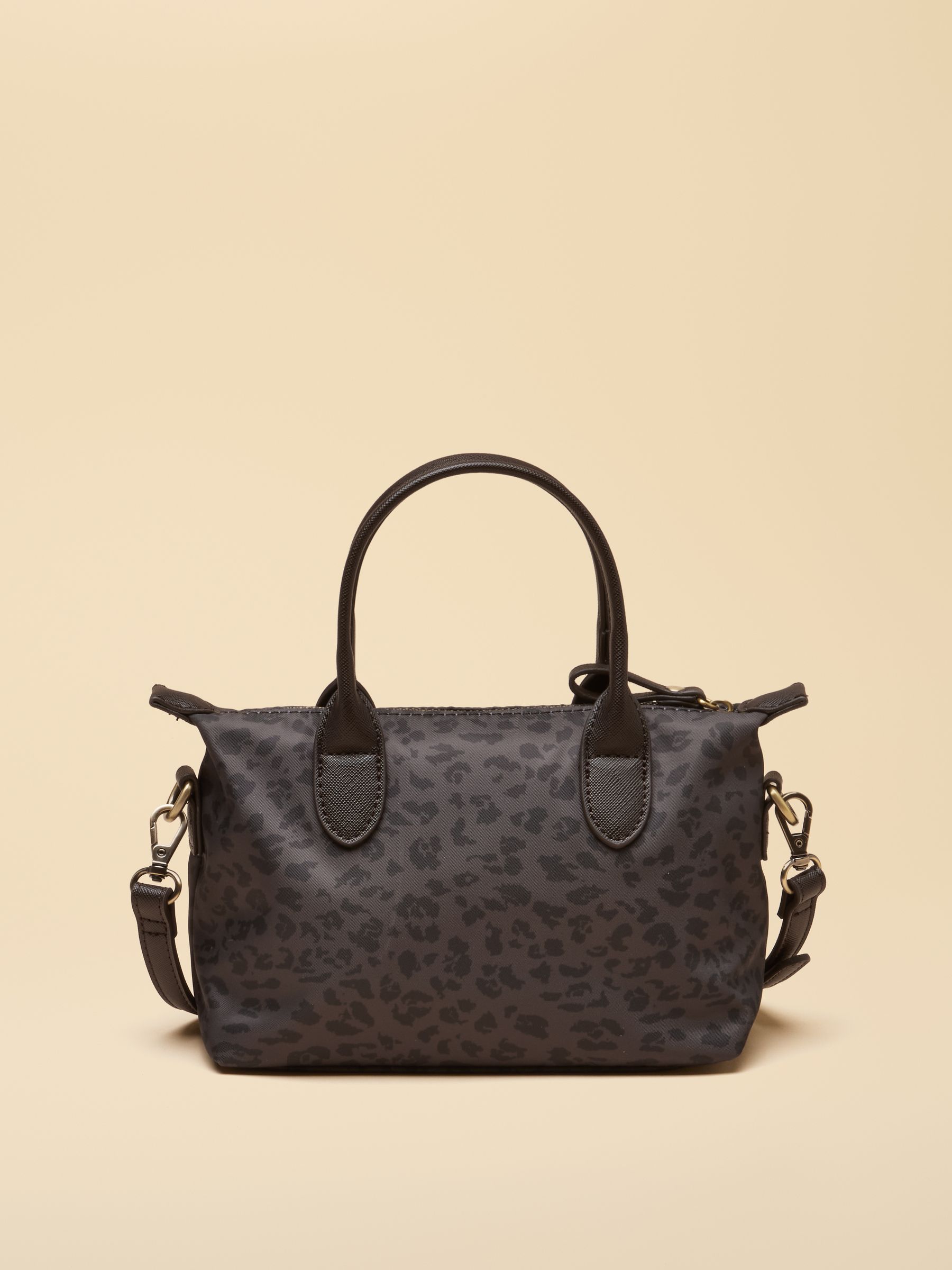 Mini Chocolate Brown Leopard Print Crossbody Handbag - Image 5 of 8