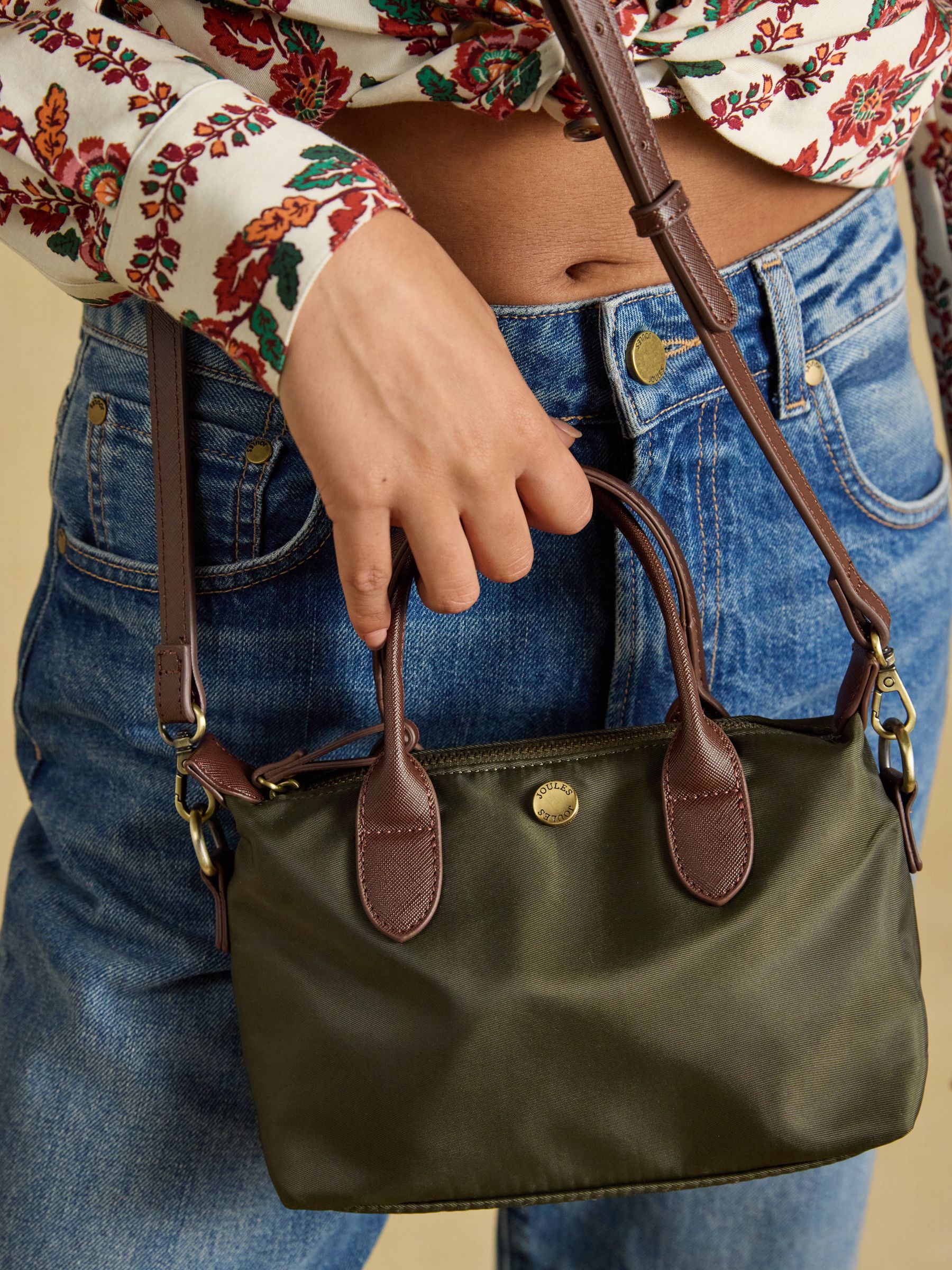 Mini Khaki Green Crossbody Handbag - Image 3 of 8