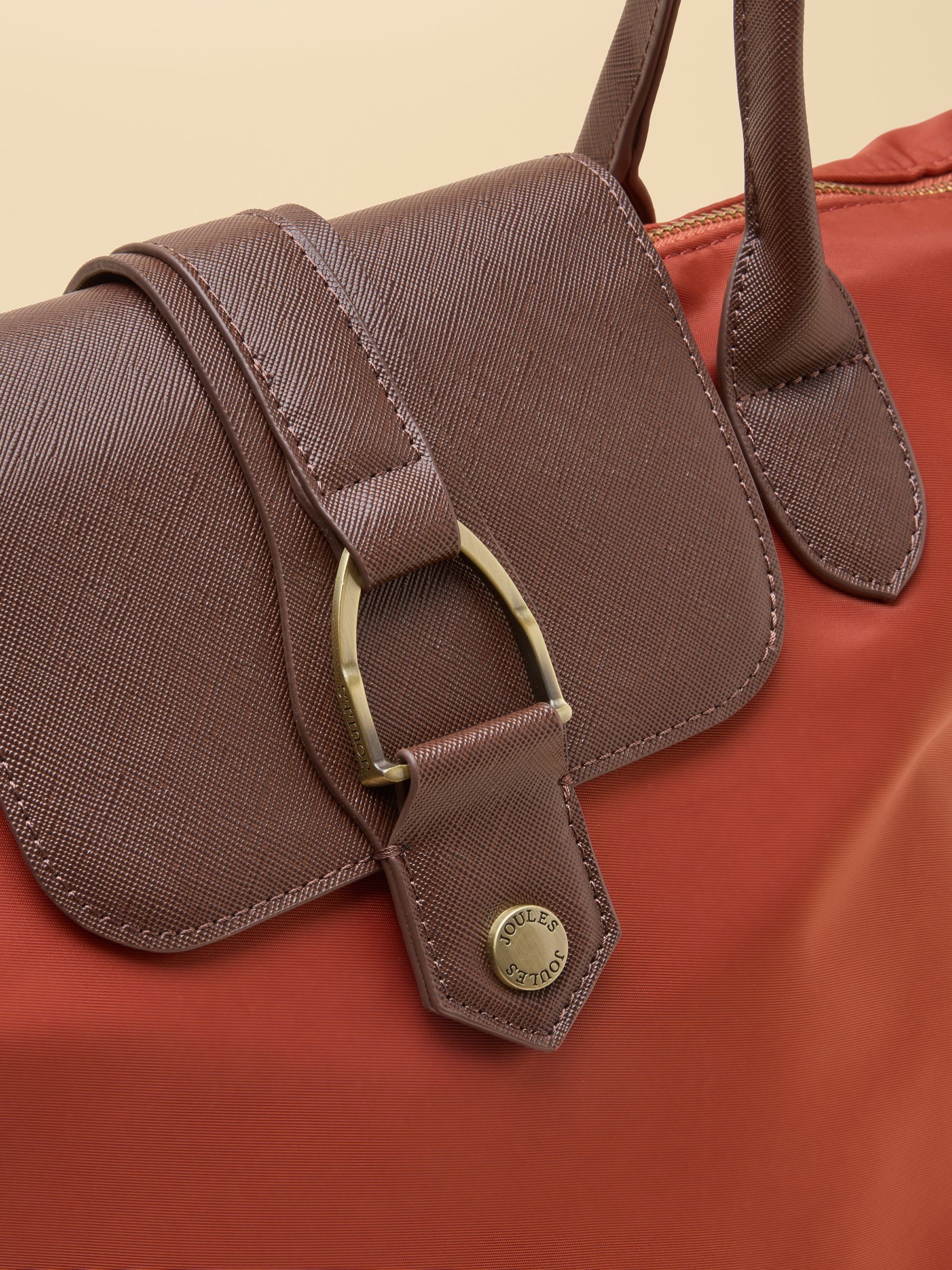 Edie Rust Orange Zip Top Shopper Bag - Image 7 of 10