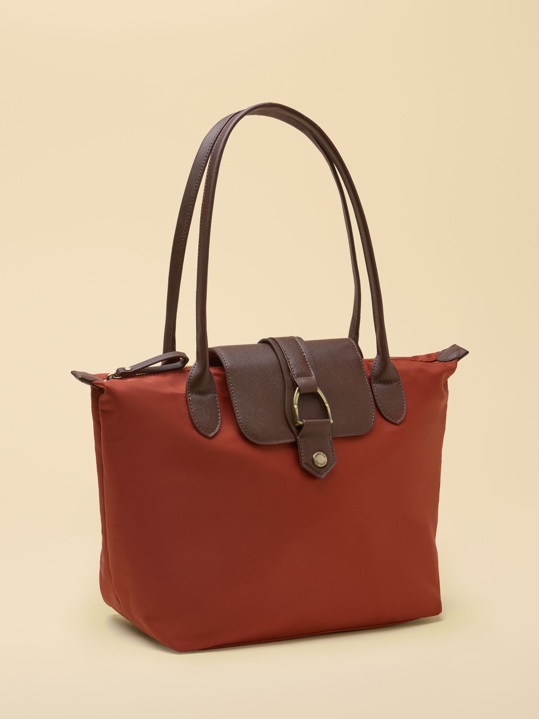 Edie Rust Orange Zip Top Shopper Bag - Image 8 of 10
