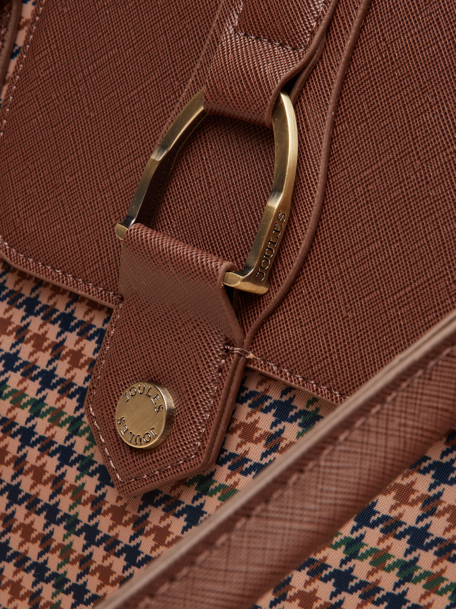 Edie Neutral Check Zip Top Shopper Bag - Image 8 of 9