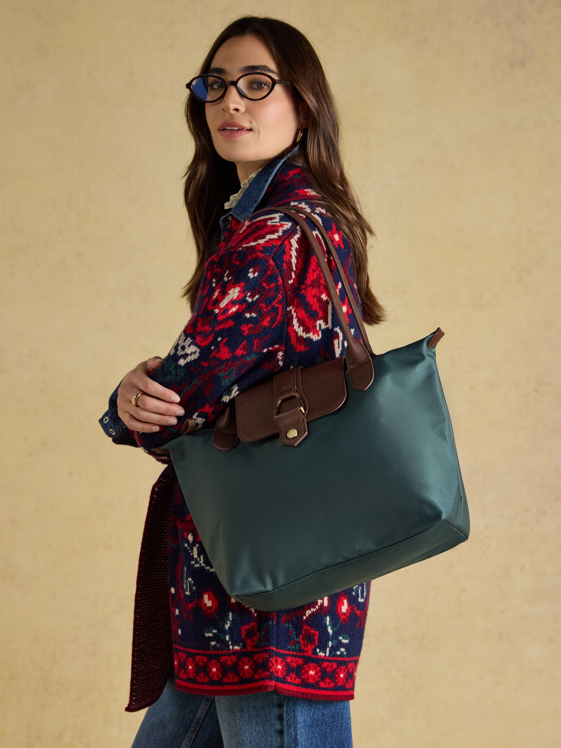 Edie Green Zip Top Shopper Bag - Image 2 of 8 Edie Green Zip Top Shopper Bag - Image 2 of 8