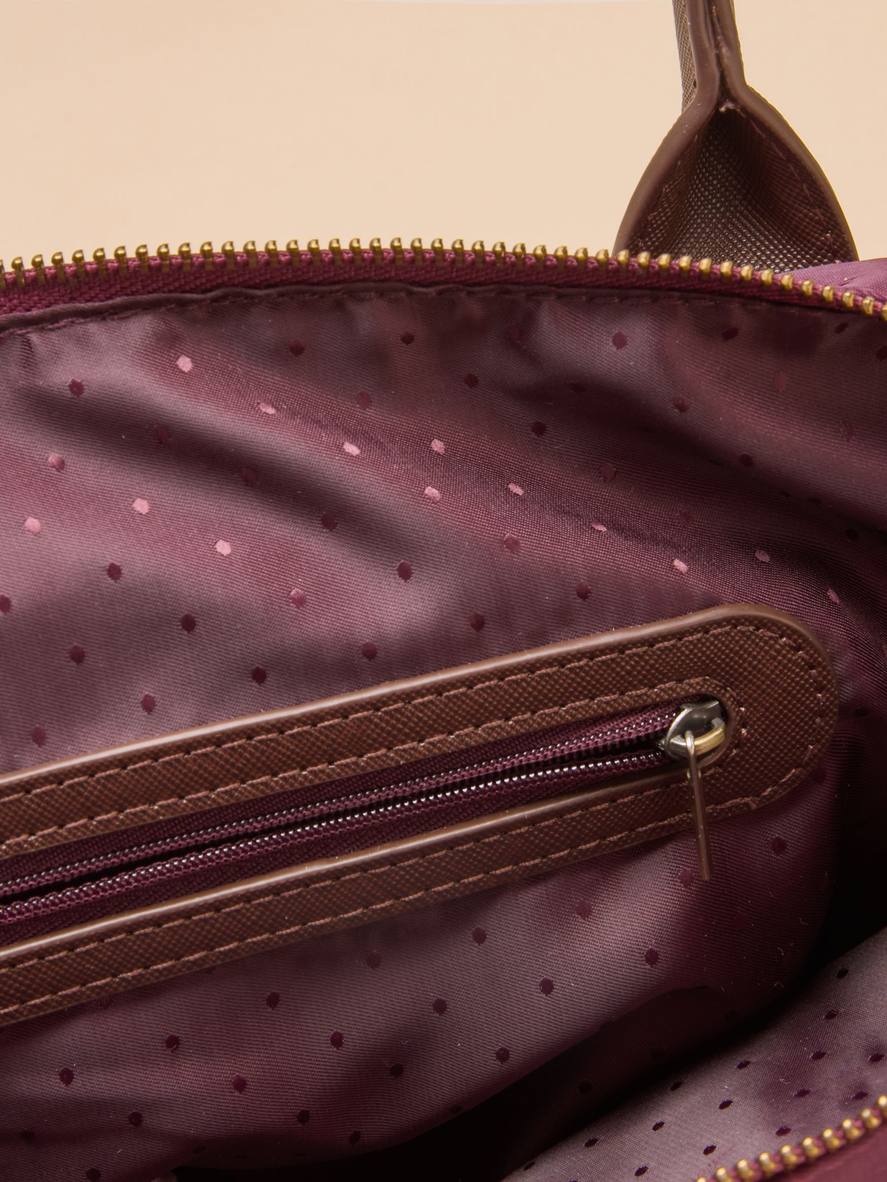 Edie Port Red Zip Top Shopper Bag - Image 5 of 9
