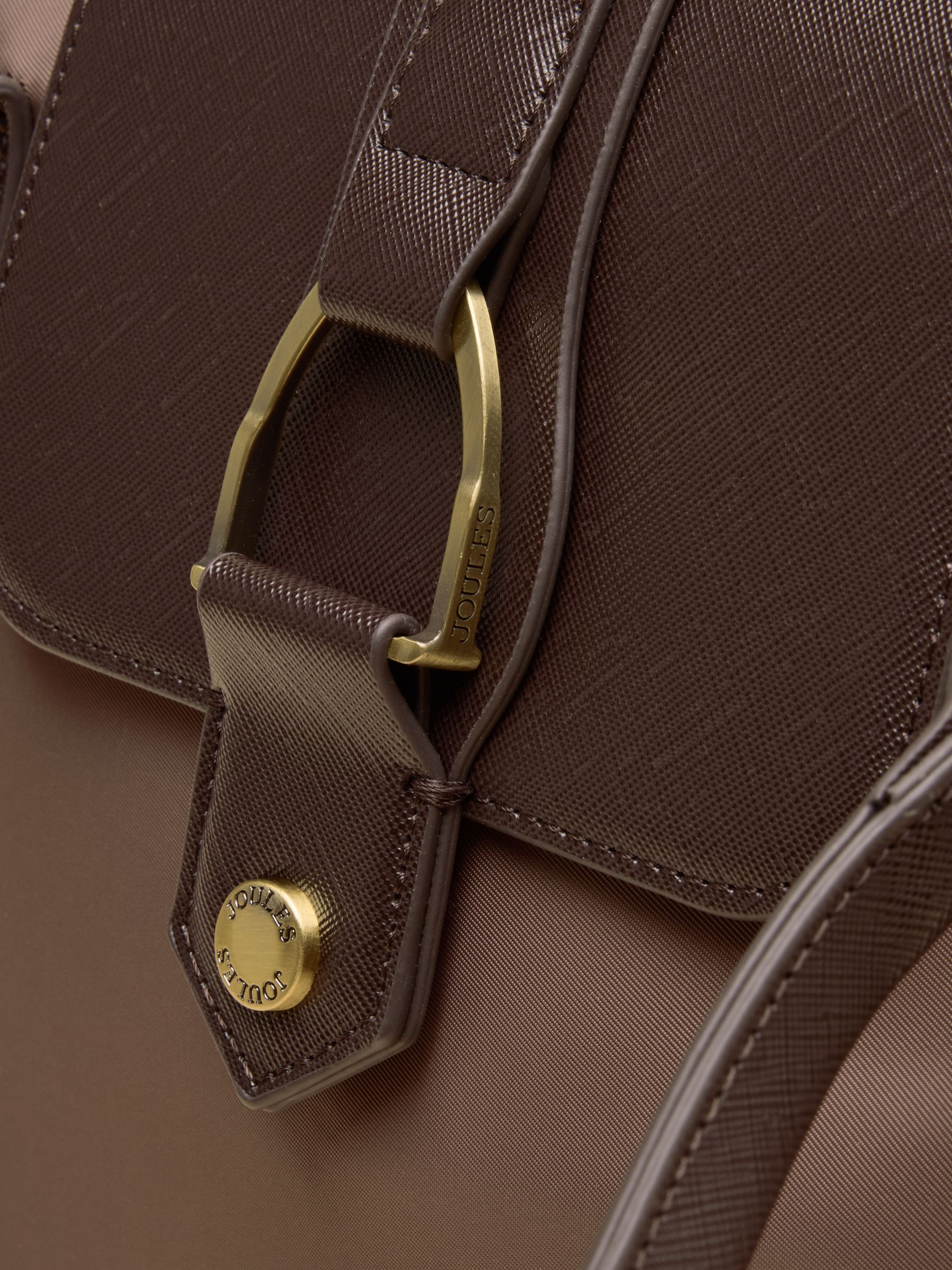 Edie Mocha Brown Zip Top Shopper Bag - Image 8 of 8
