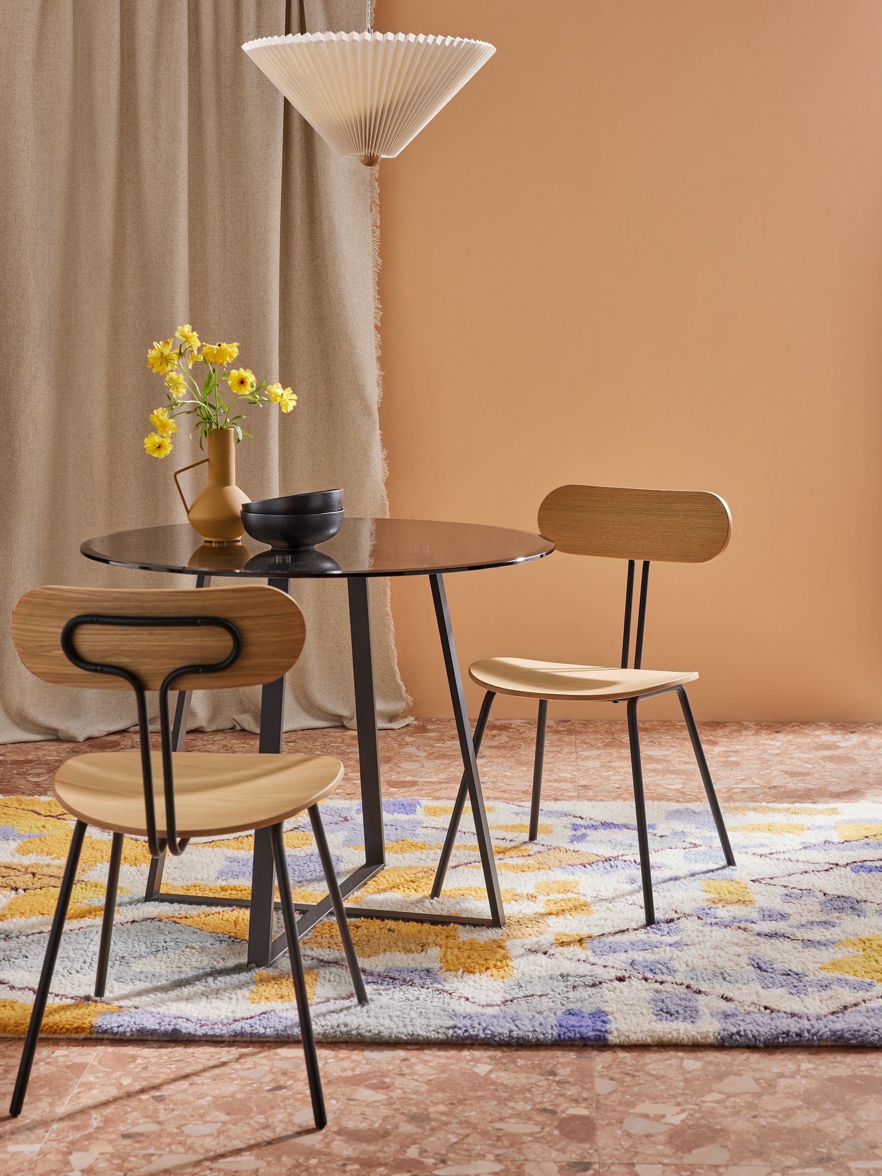 Set of 2 Tambo Dining Chairs in Oak - Image 1 of 4