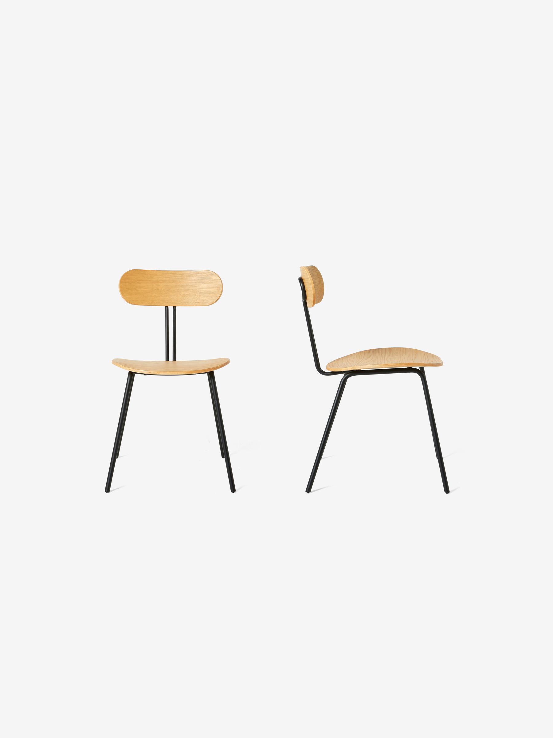 Set of 2 Tambo Dining Chairs in Oak - Image 4 of 4