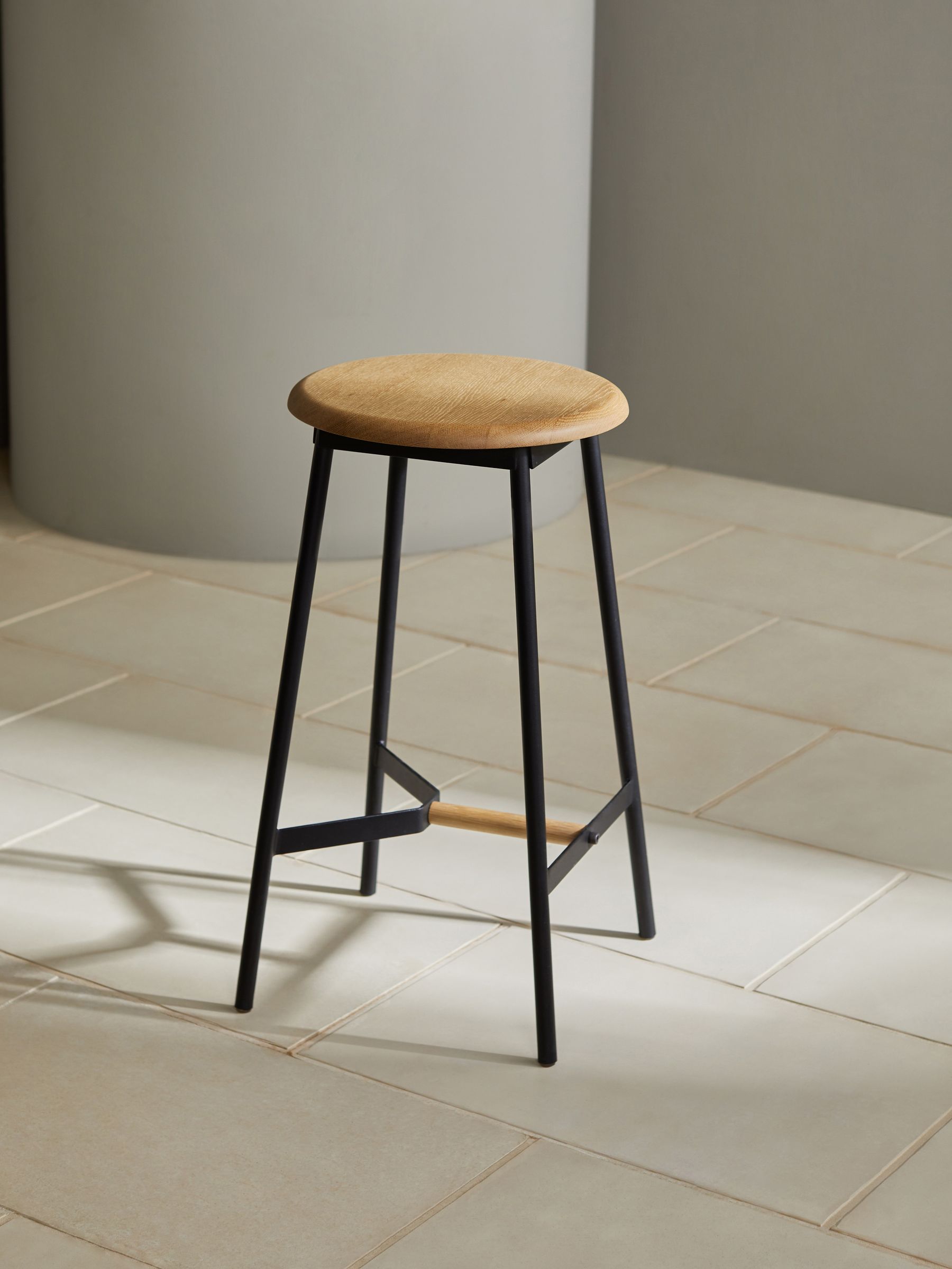 Kabin Bar Stool in Black and Oak - Image 2 of 4
