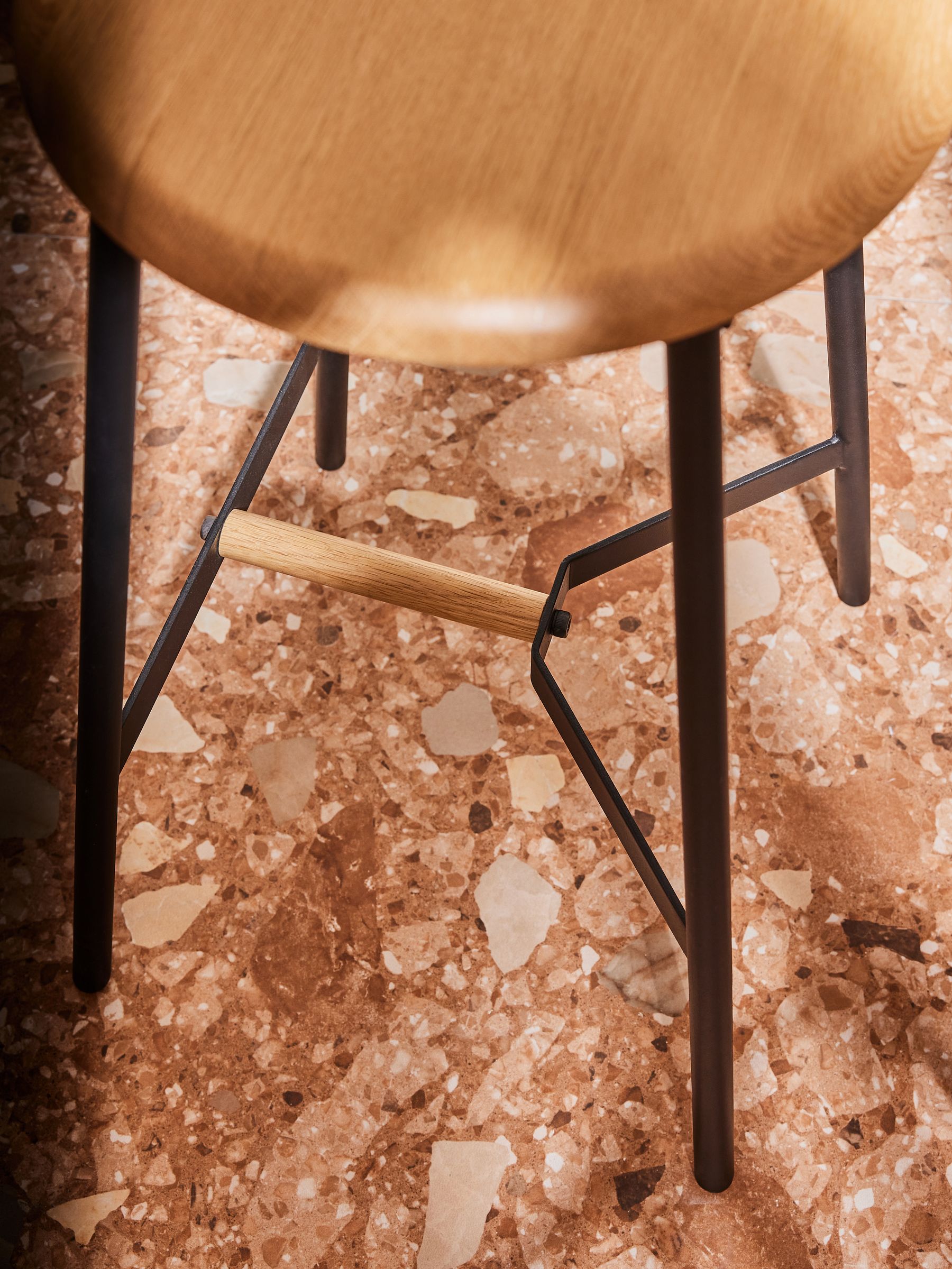 Kabin Bar Stool in Black and Oak - Image 3 of 4
