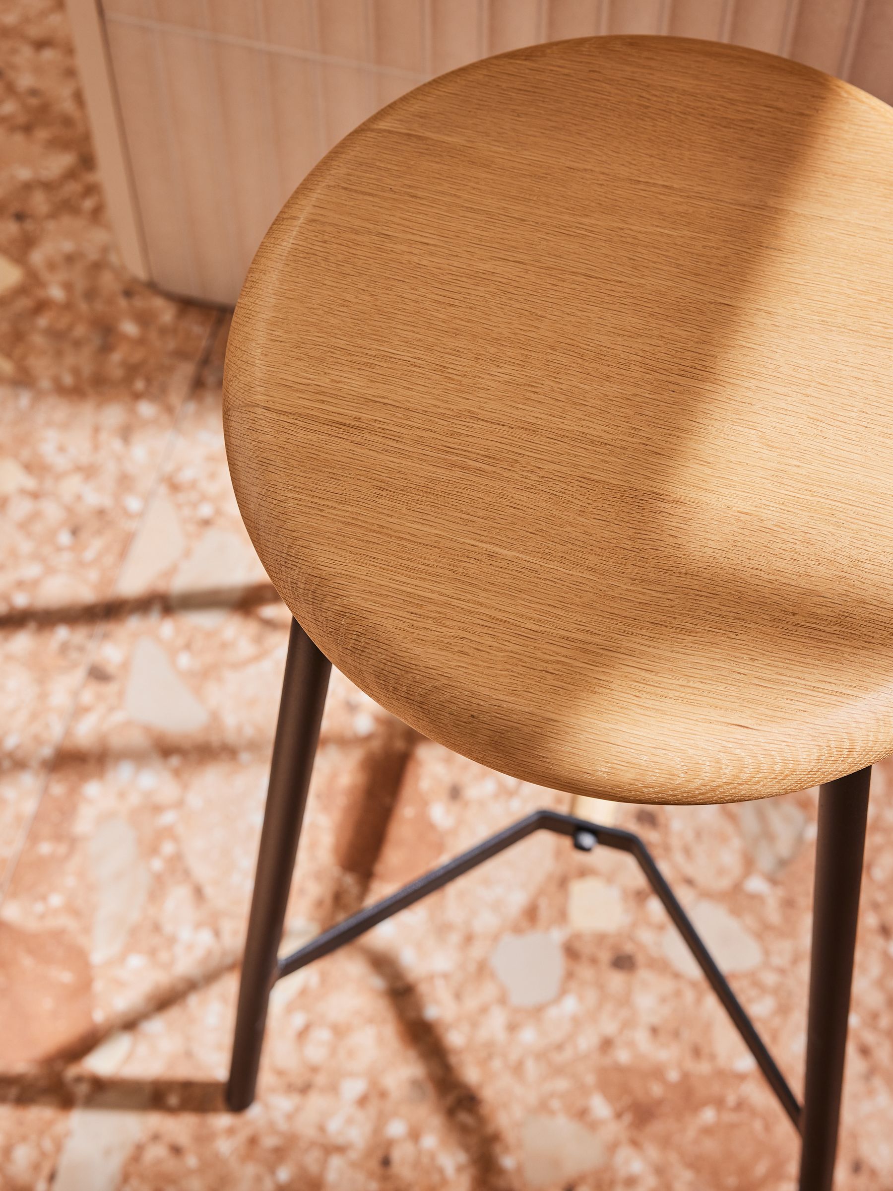 Kabin Bar Stool in Black and Oak - Image 4 of 4