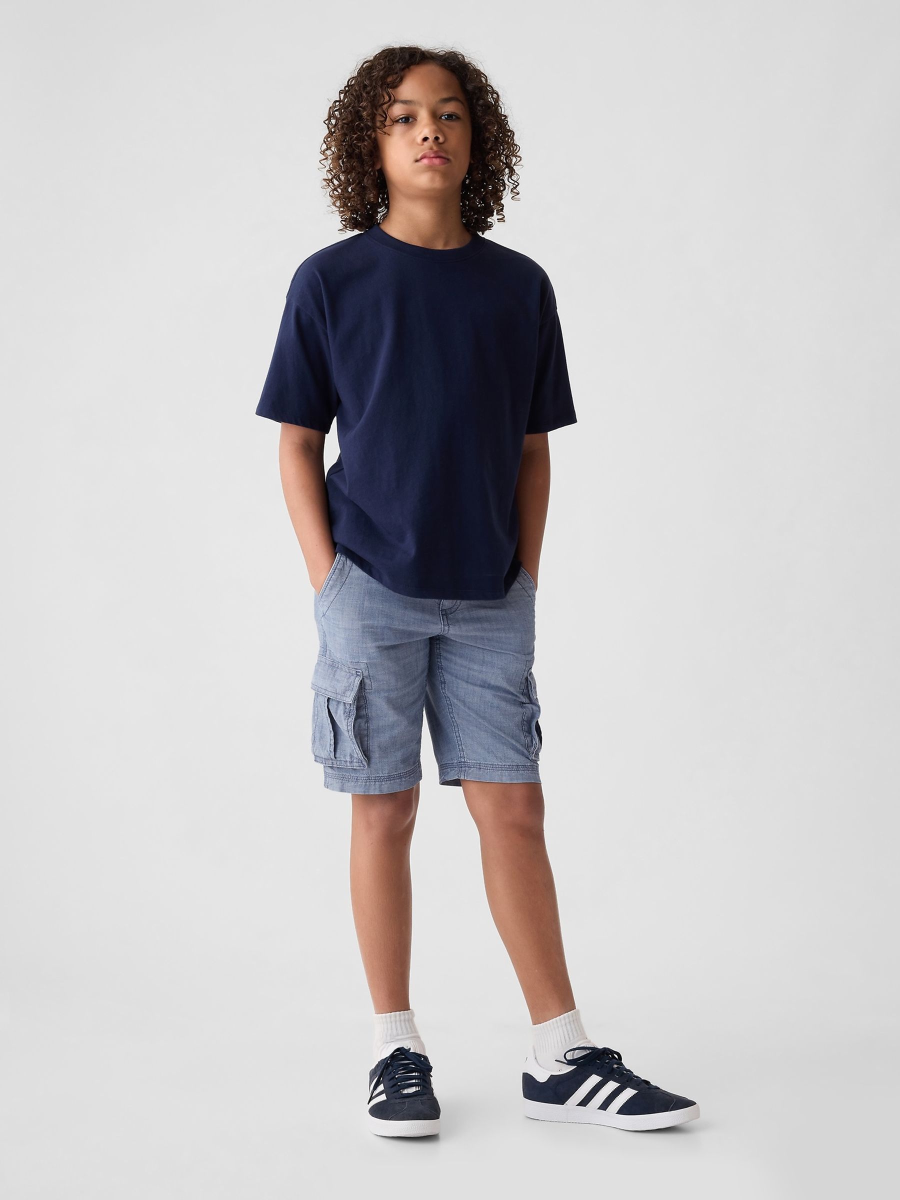 Blue Cargo Shorts (5-13yrs) - Image 3 of 3