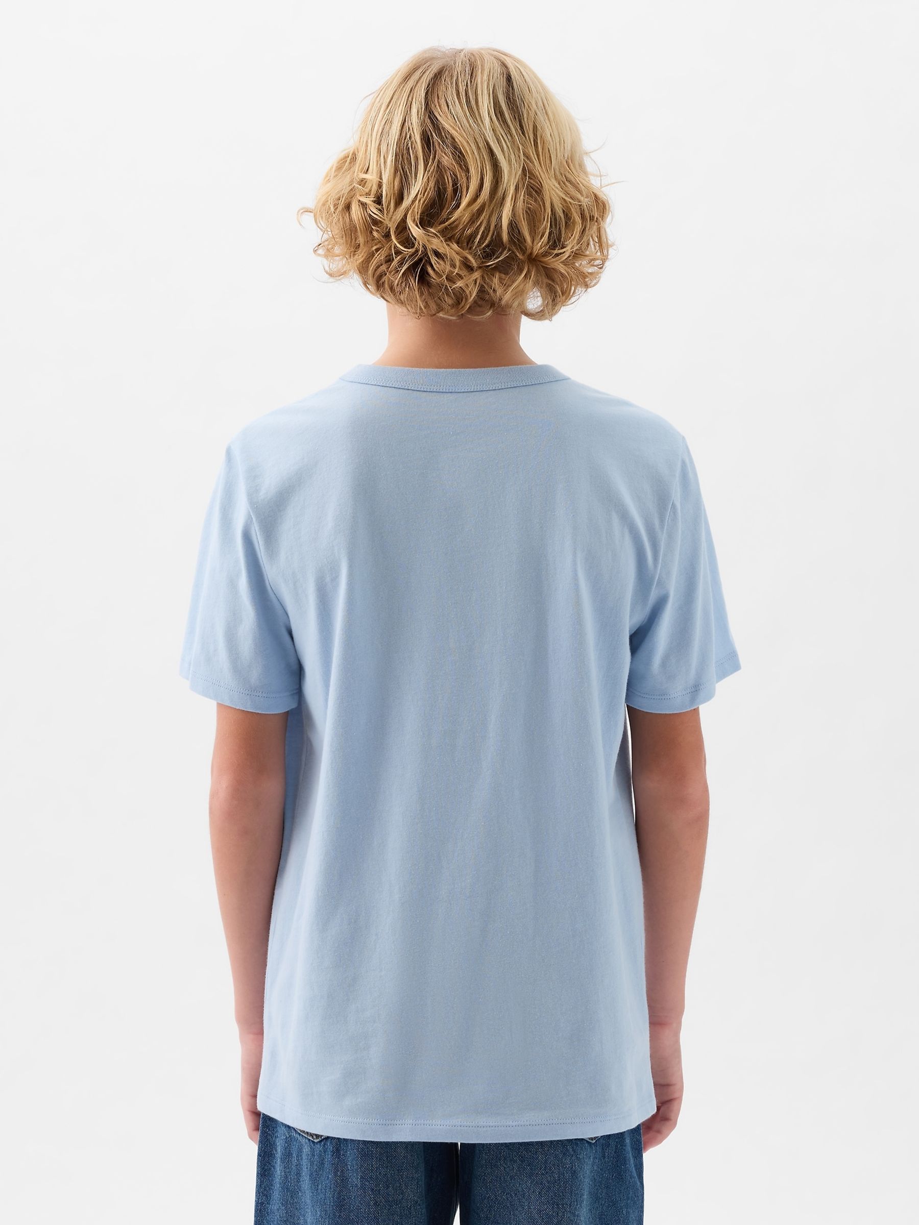 Blue Shark Logo Graphic Short Sleeve Crew Neck T-Shirt (4-13yrs) - Image 2 of 4