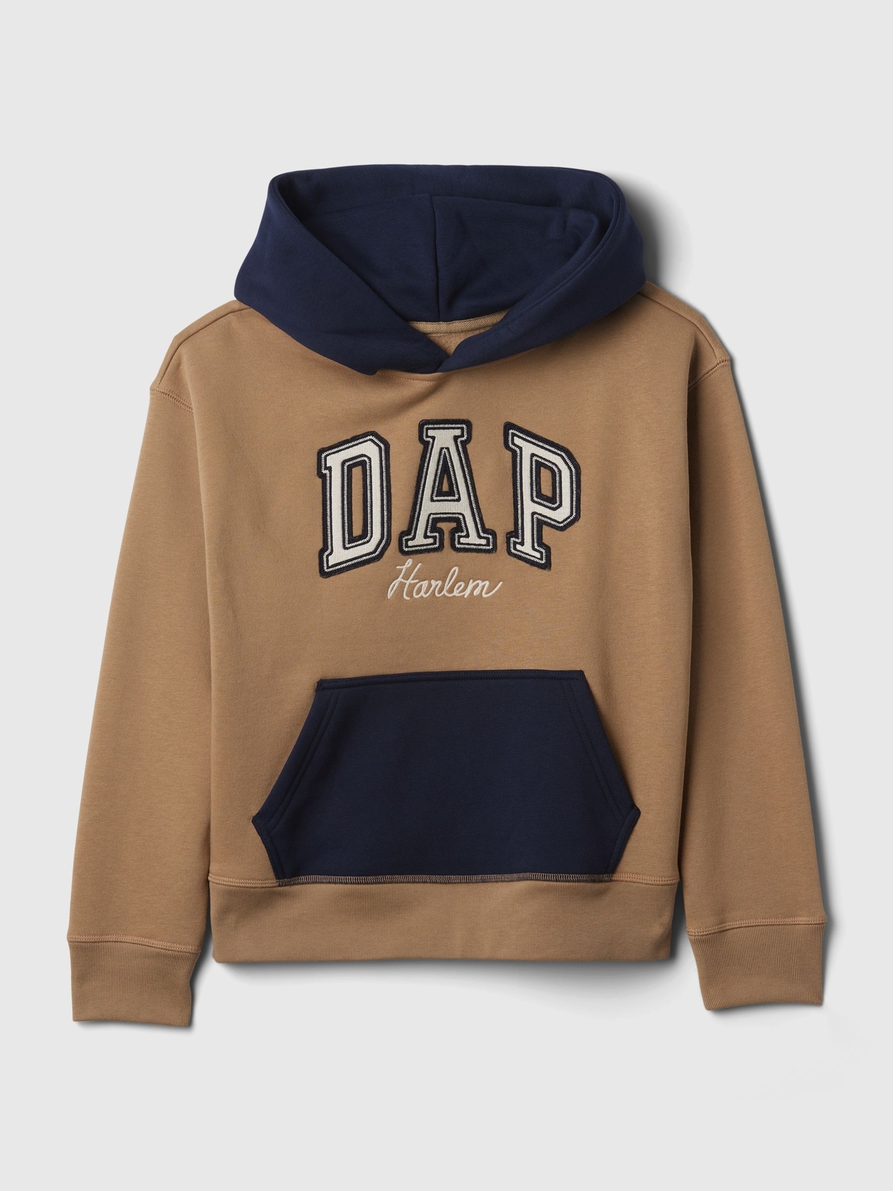 Brown Dapper Dan Kids Colourblock Logo Hoodie - Image 5 of 5