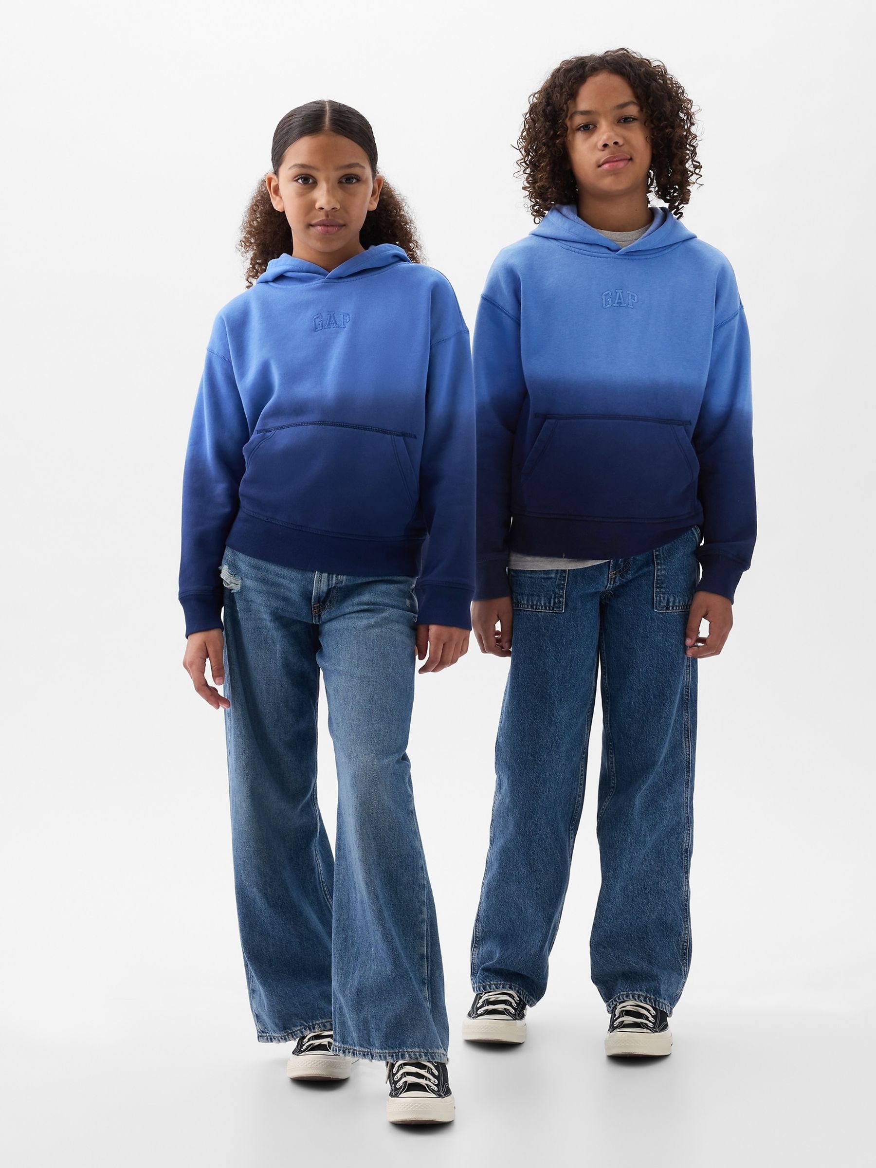Blue Relaxed Logo Hoodie (4-13yrs) - Image 1 of 5