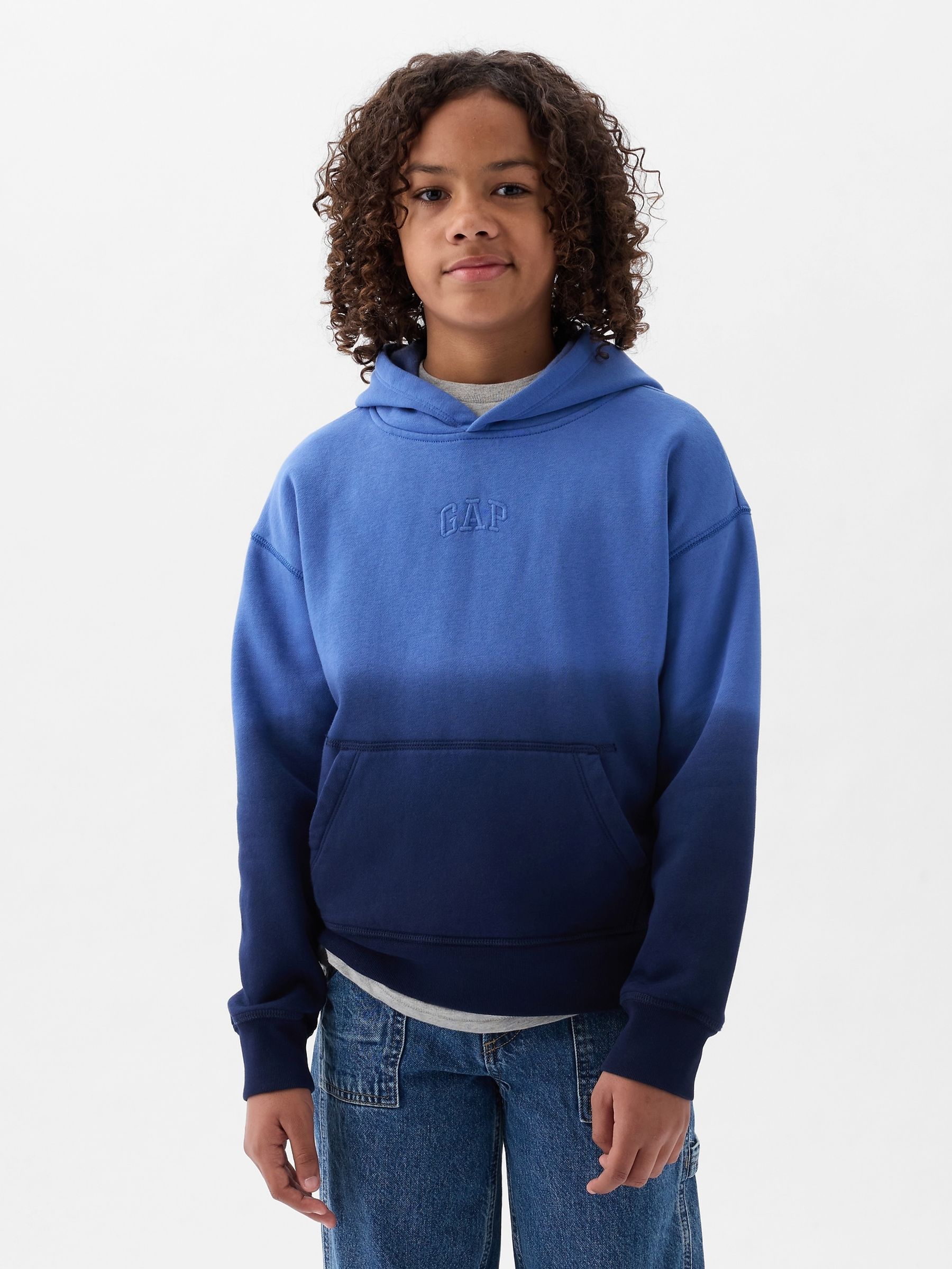 Blue Relaxed Logo Hoodie (4-13yrs) - Image 3 of 5