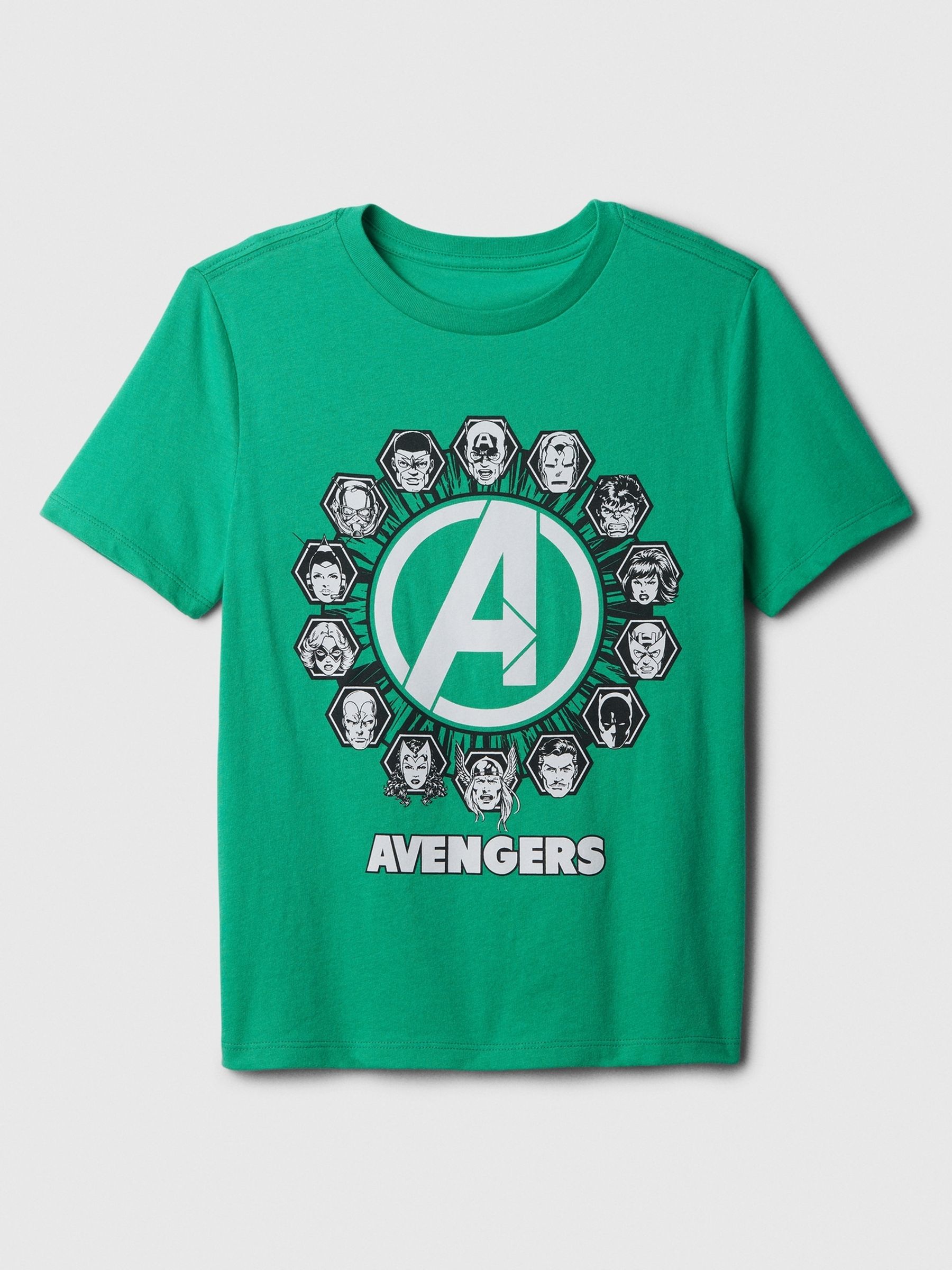 Green Avengers Marvel Avengers Graphic Short Sleeve Crew Neck T-Shirt (4-13yrs) - Image 1 of 2