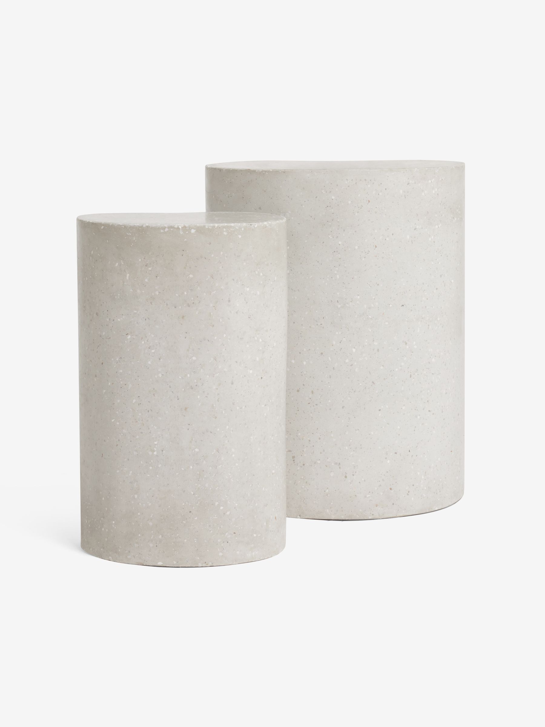 Set of 2 Marnie Nest of Tables in Grey Terrazzo Concrete - Image 6 of 6