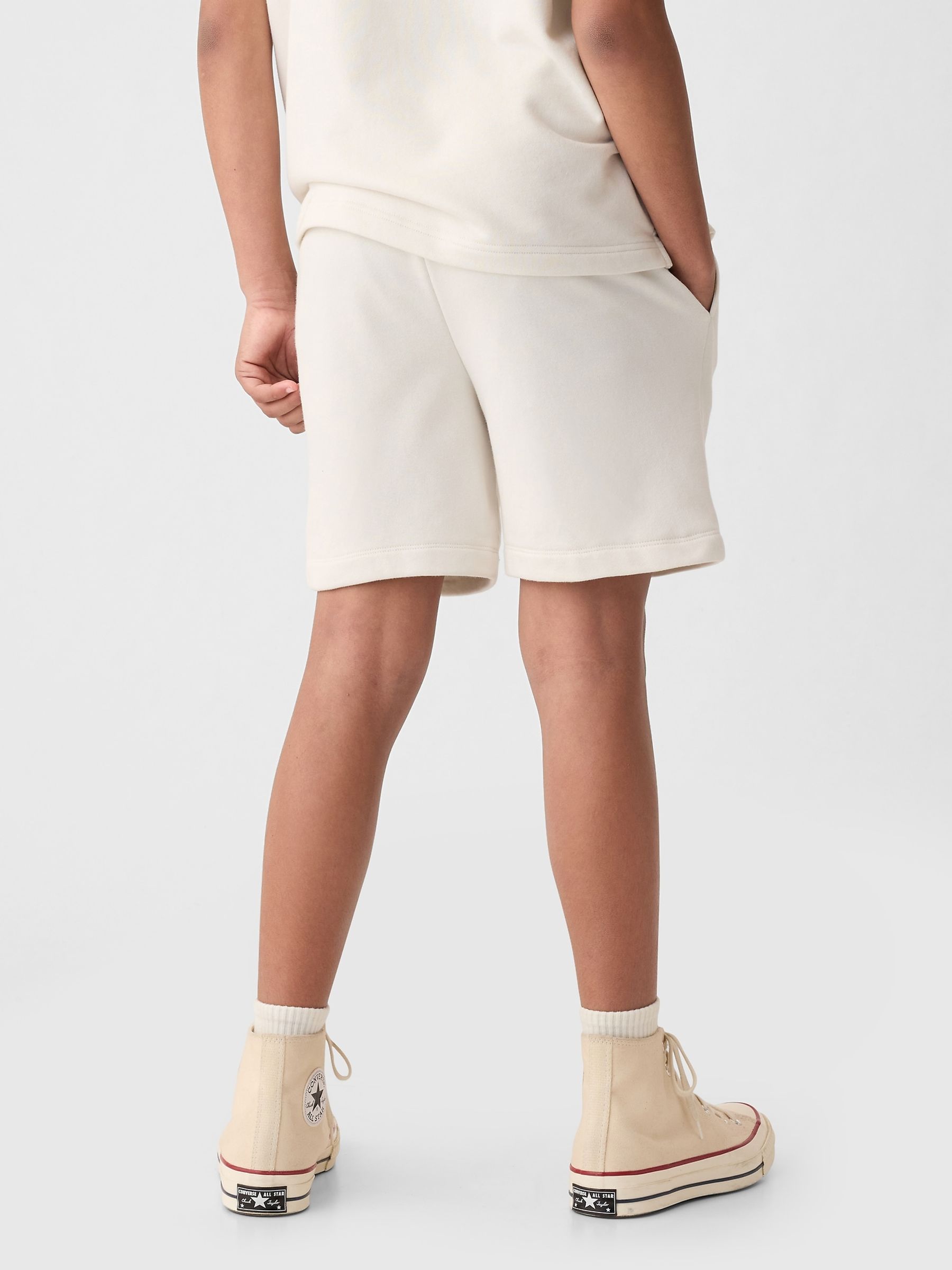 White Pull On Logo Jogger Shorts (4-13yrs) - Image 2 of 6