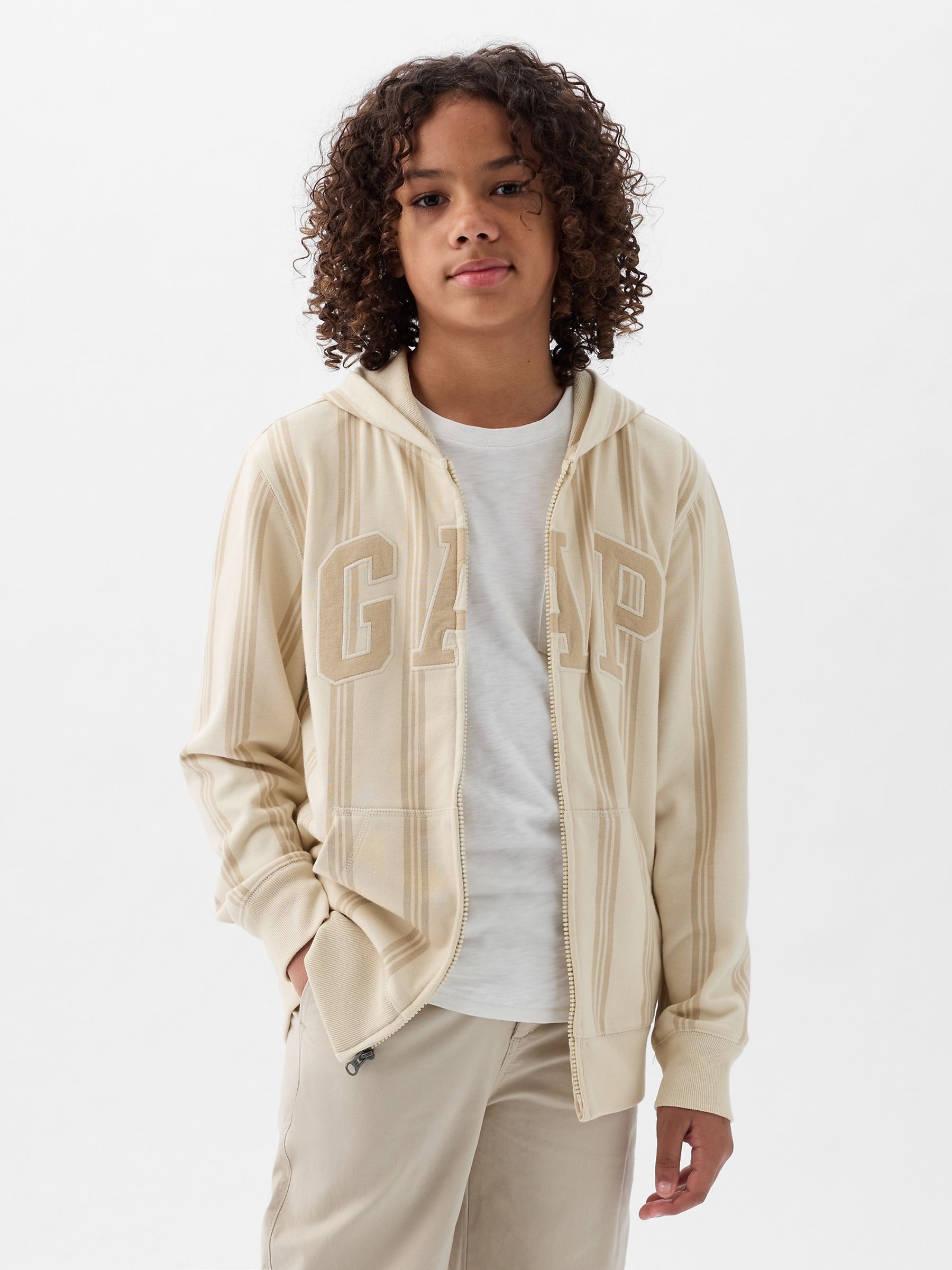 Natural Logo Zip Hoodie (4-13yrs) - Image 1 of 1