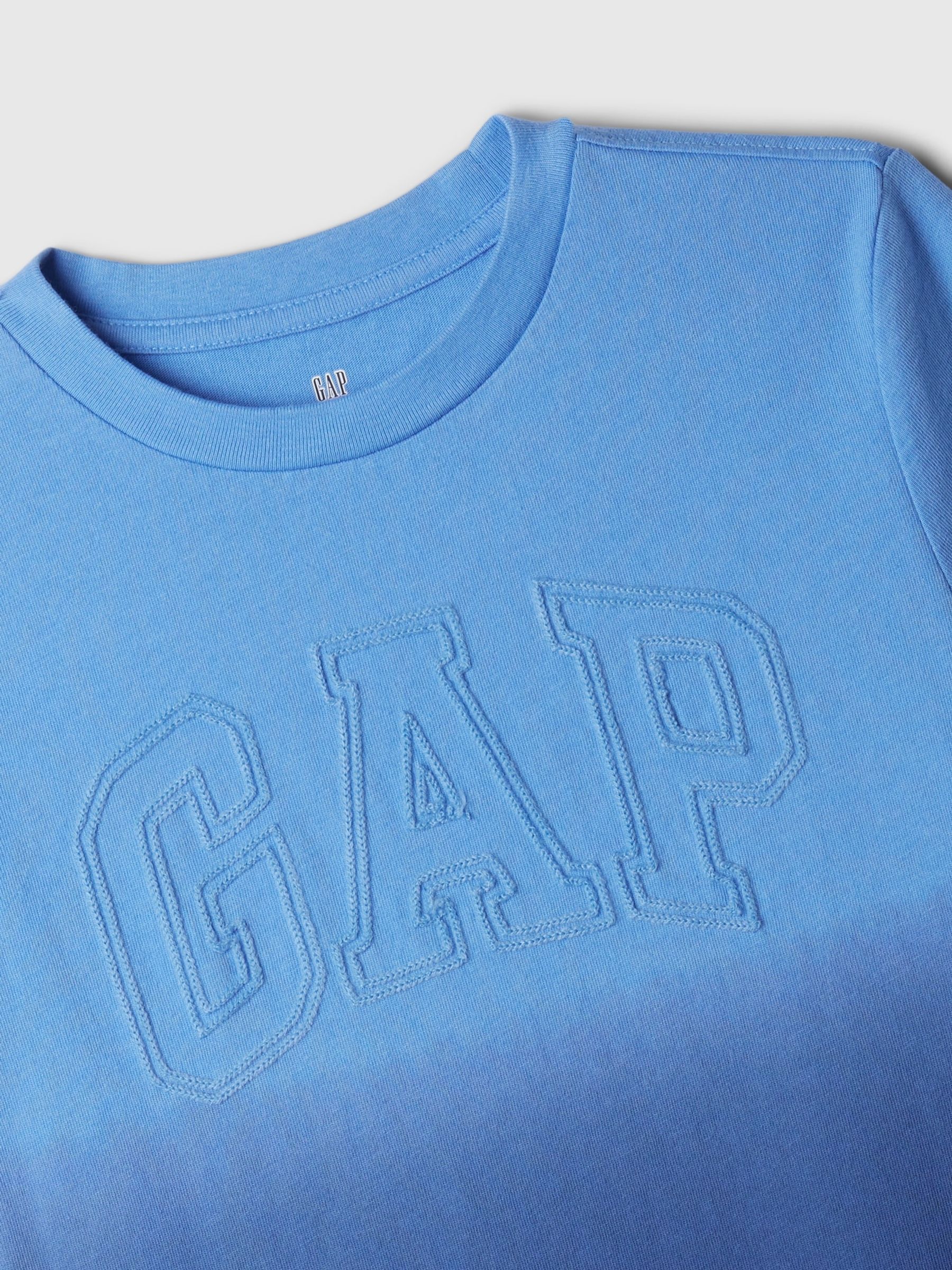 Blue Logo Dip Dye Crew Neck Short Sleeve T-Shirt (4-13yrs) - Image 2 of 2