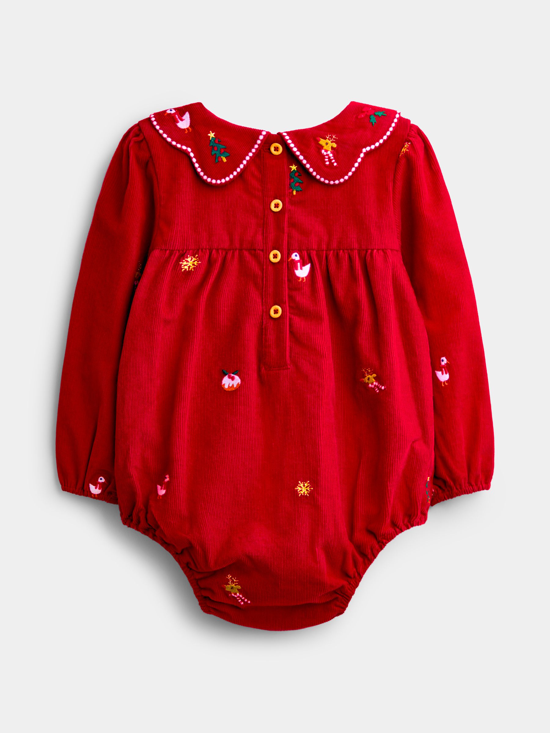 Red Christmas Embroidered Bubble & Tights Set - Image 3 of 6