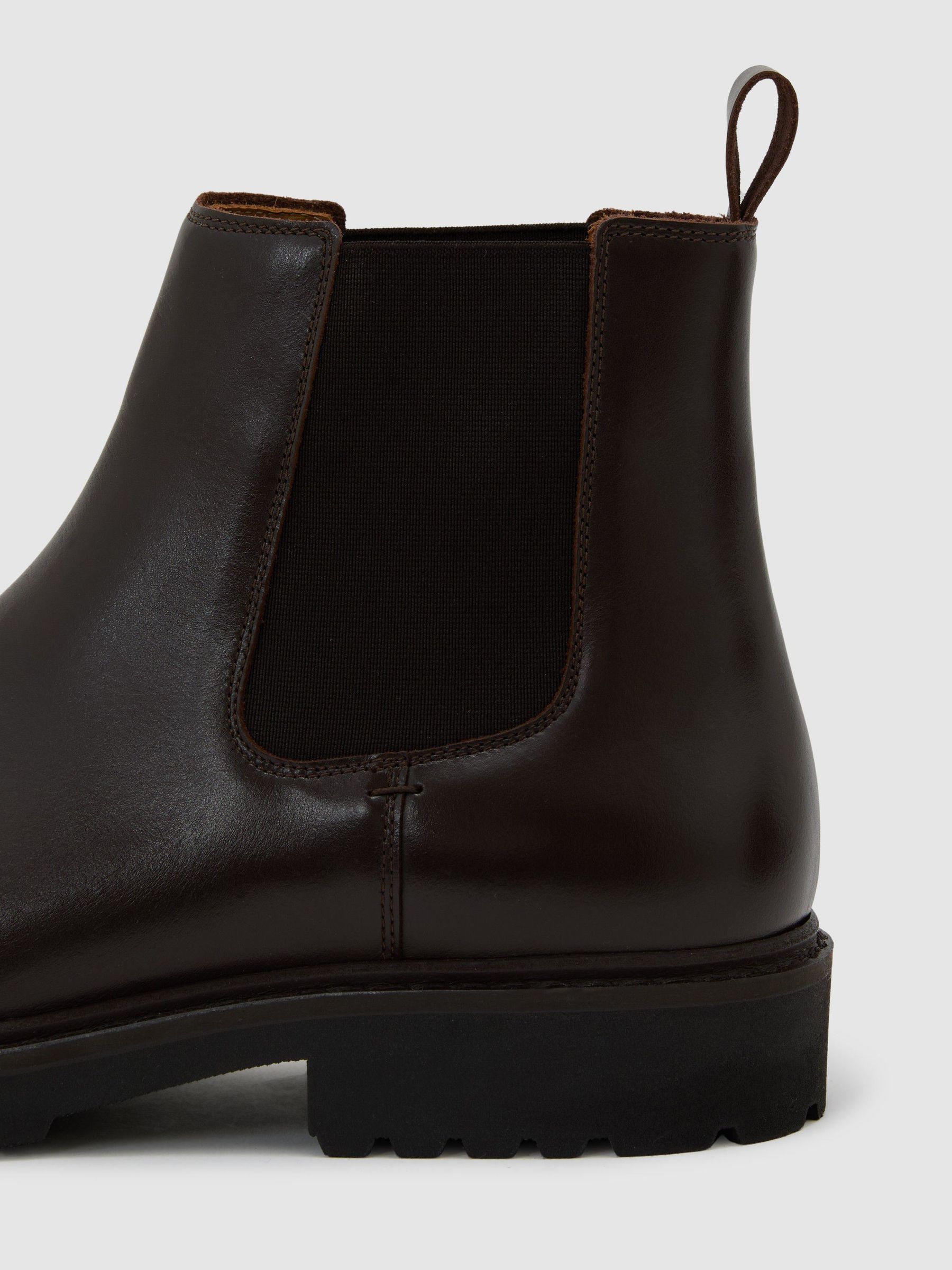 Leather Chelsea Boots in Dark Brown - Image 4 of 4