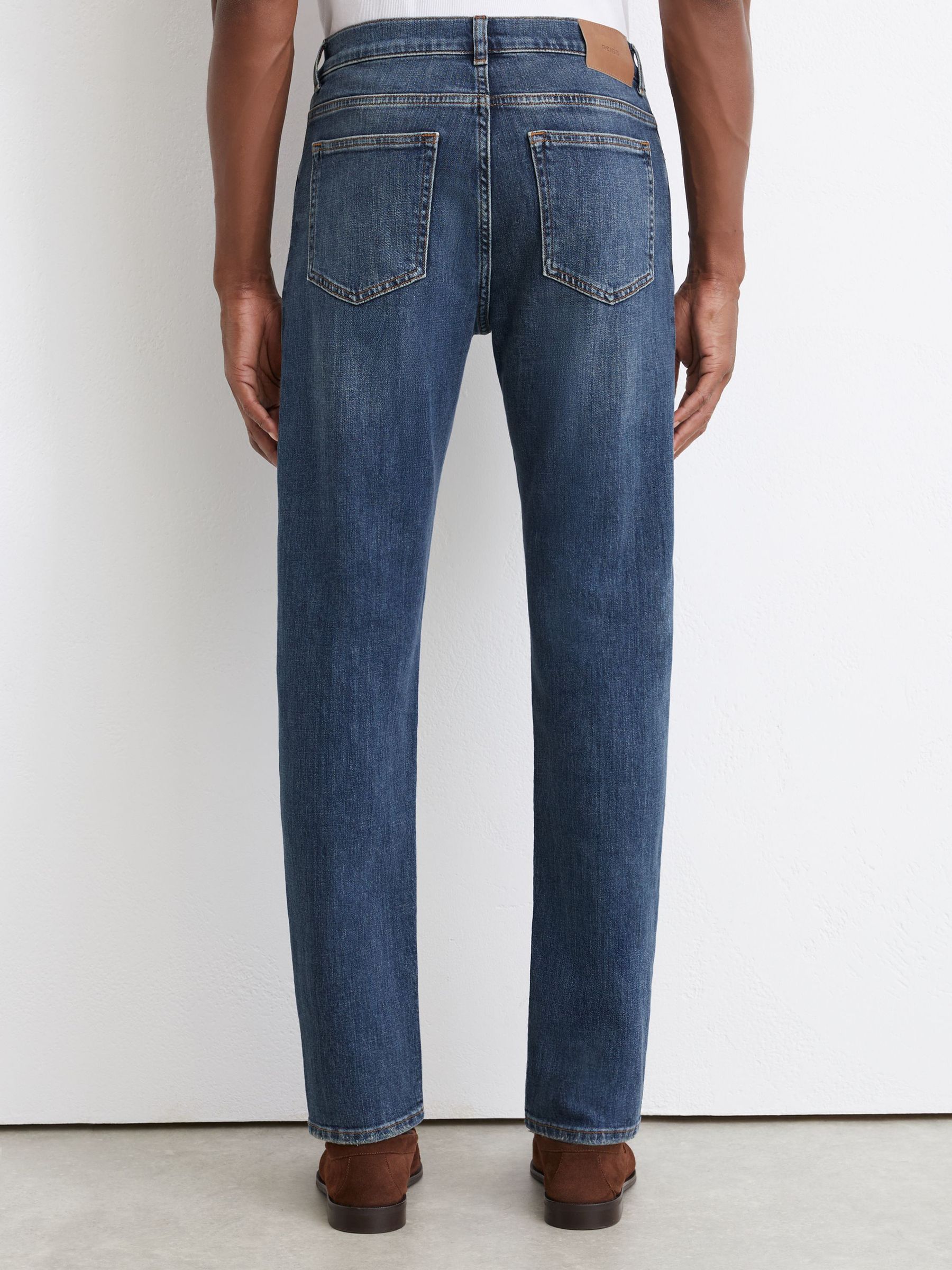 Comfort-Stretch Slim-Fit Jeans in Blue Wash - Image 5 of 7
