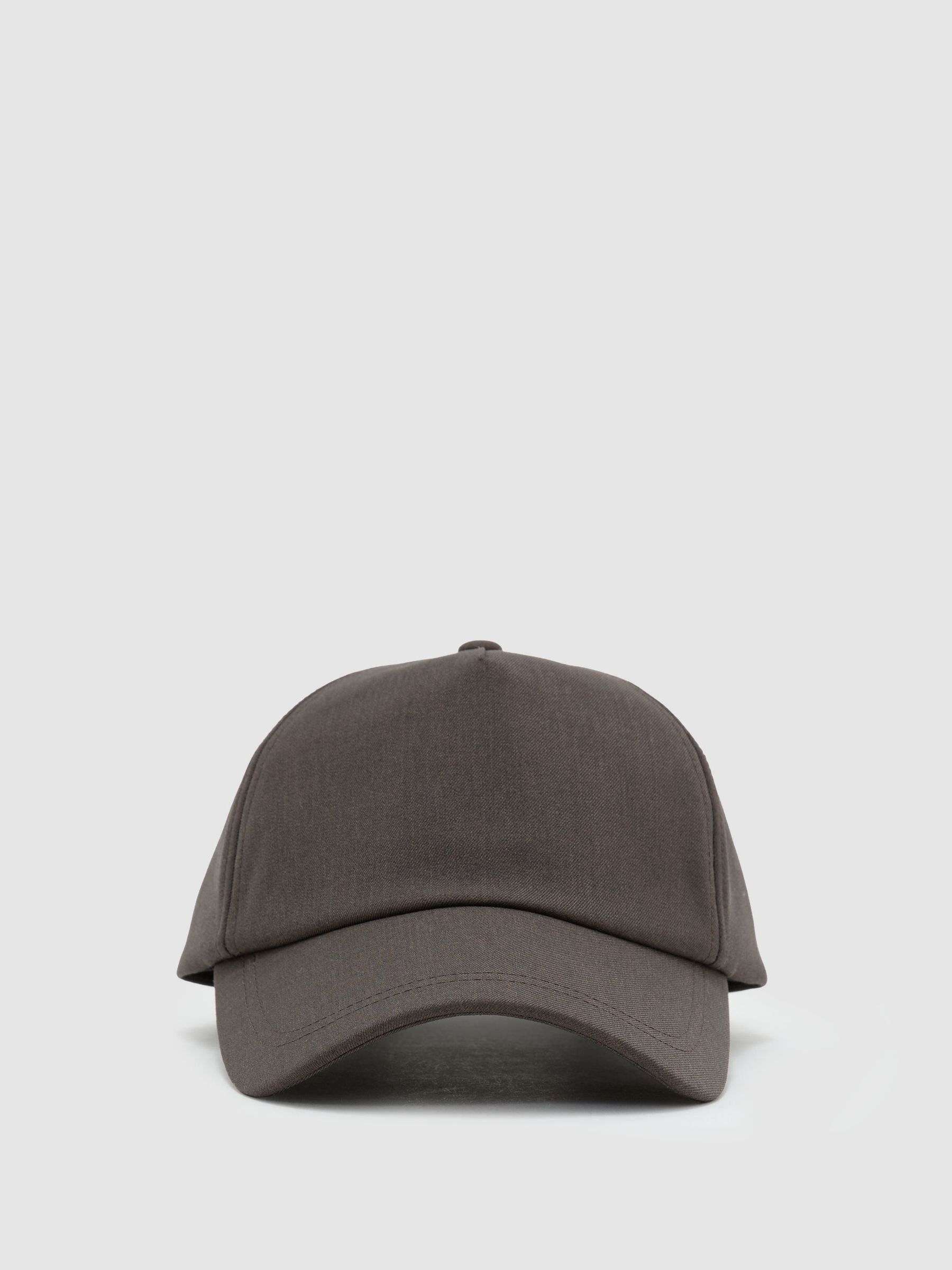 Woven Baseball Cap in Dark Brown - Image 2 of 5