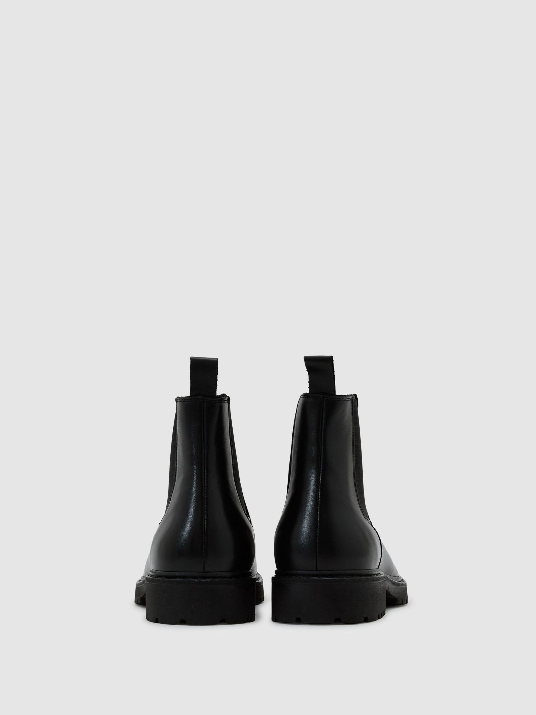 Leather Chelsea Boots in Black - Image 3 of 4