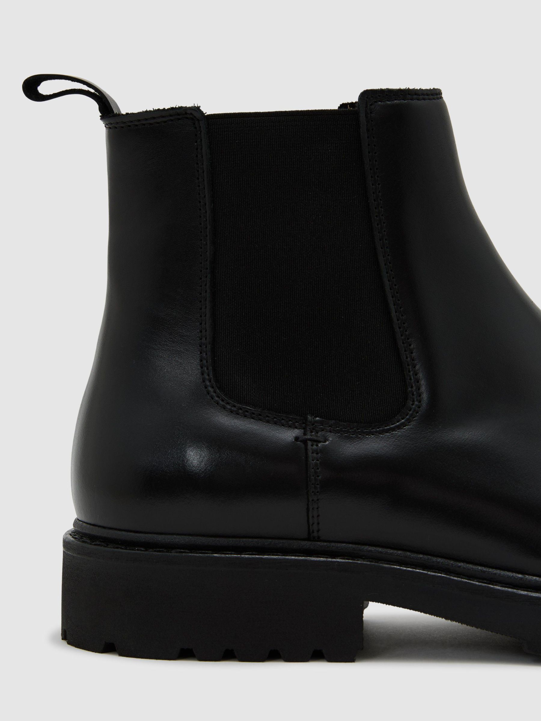 Leather Chelsea Boots in Black - Image 4 of 4