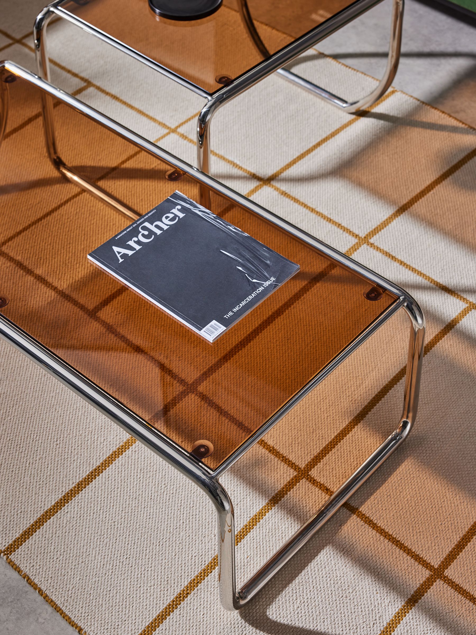 Dunston Coffee Nest in Amber Glass - Image 2 of 4