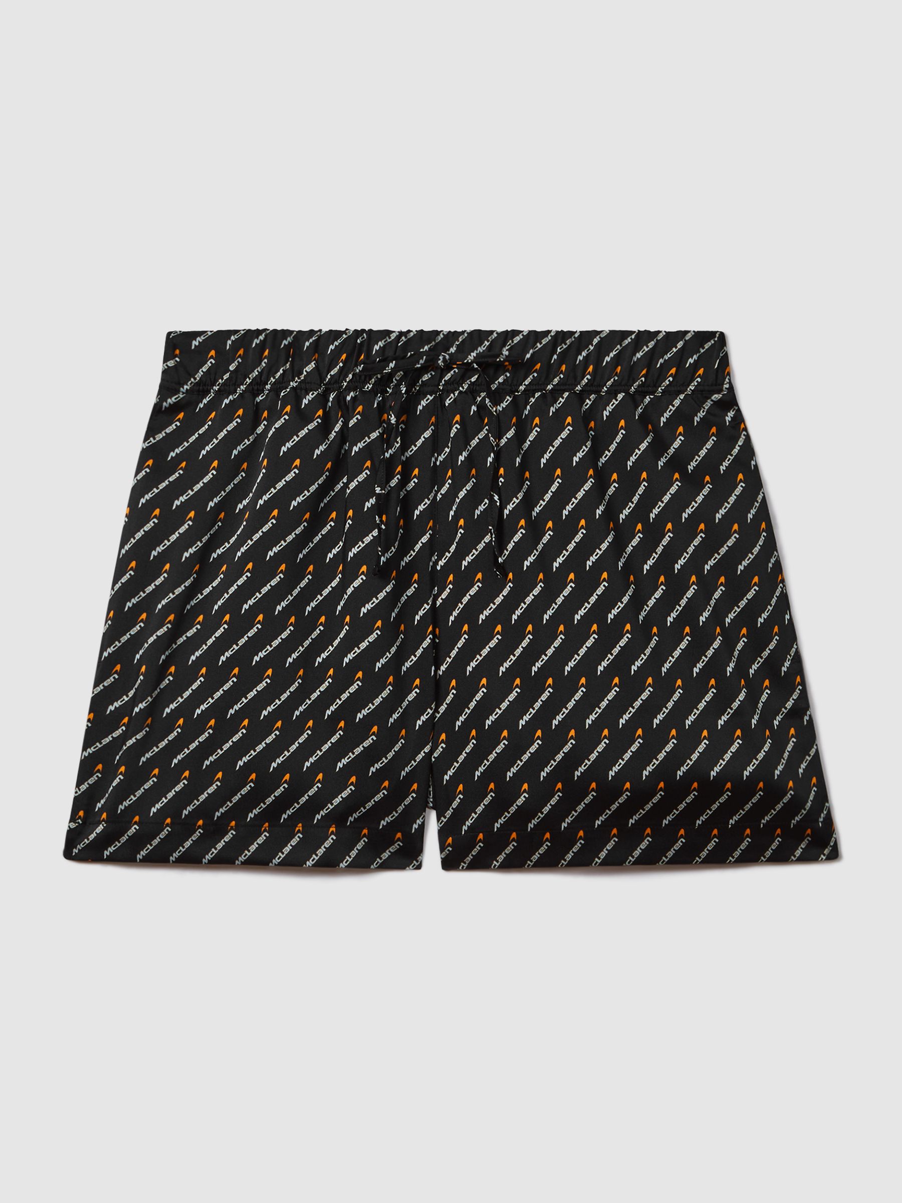 McLaren F1 Silverstone Drawstring Shorts in Black Multi - Image 2 of 6