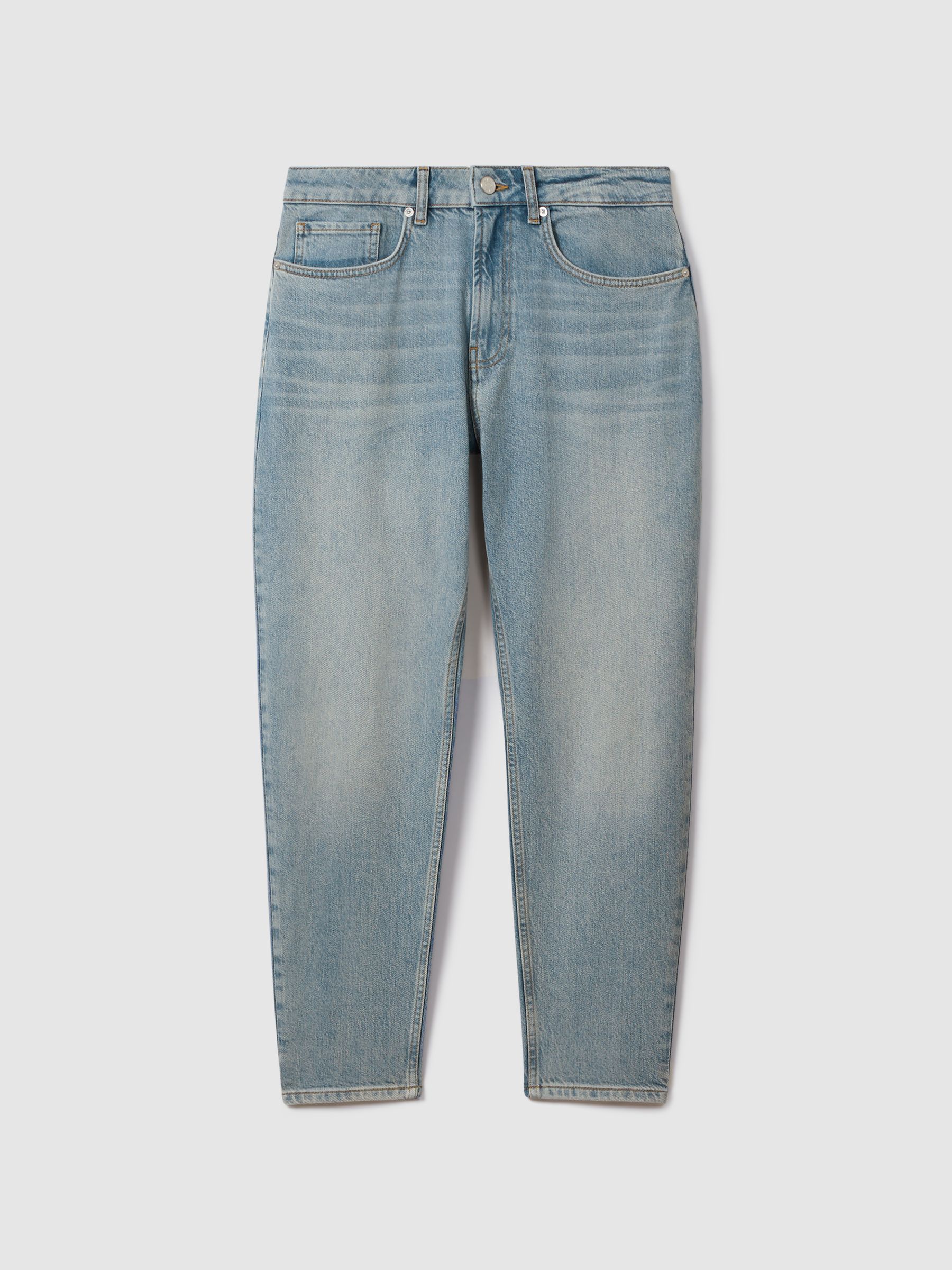 Relaxed Tapered Jeans in Light Blue - Image 2 of 6